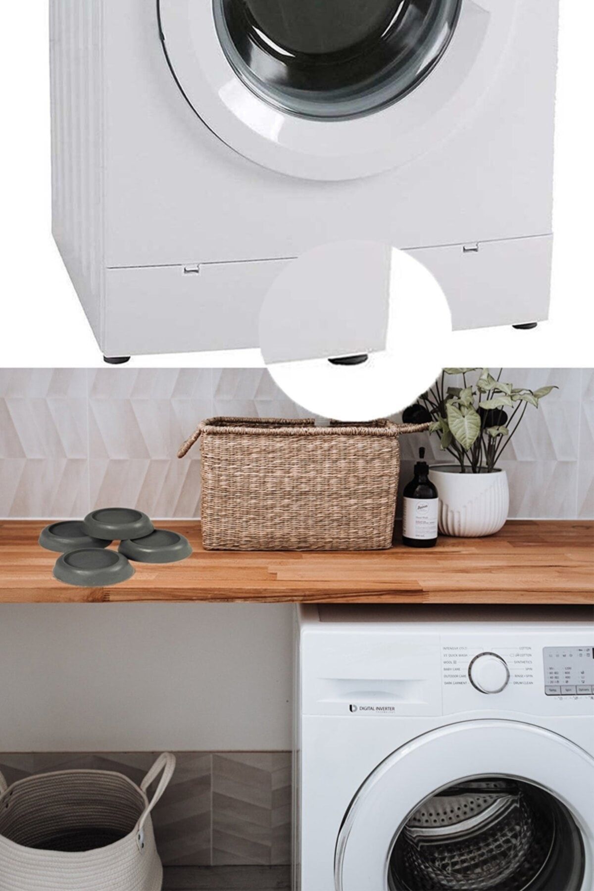 Saban Titreşim Ayağı 4 Adet Çamaşır Makinesi Buzdolabı Bulaşık Makinesi