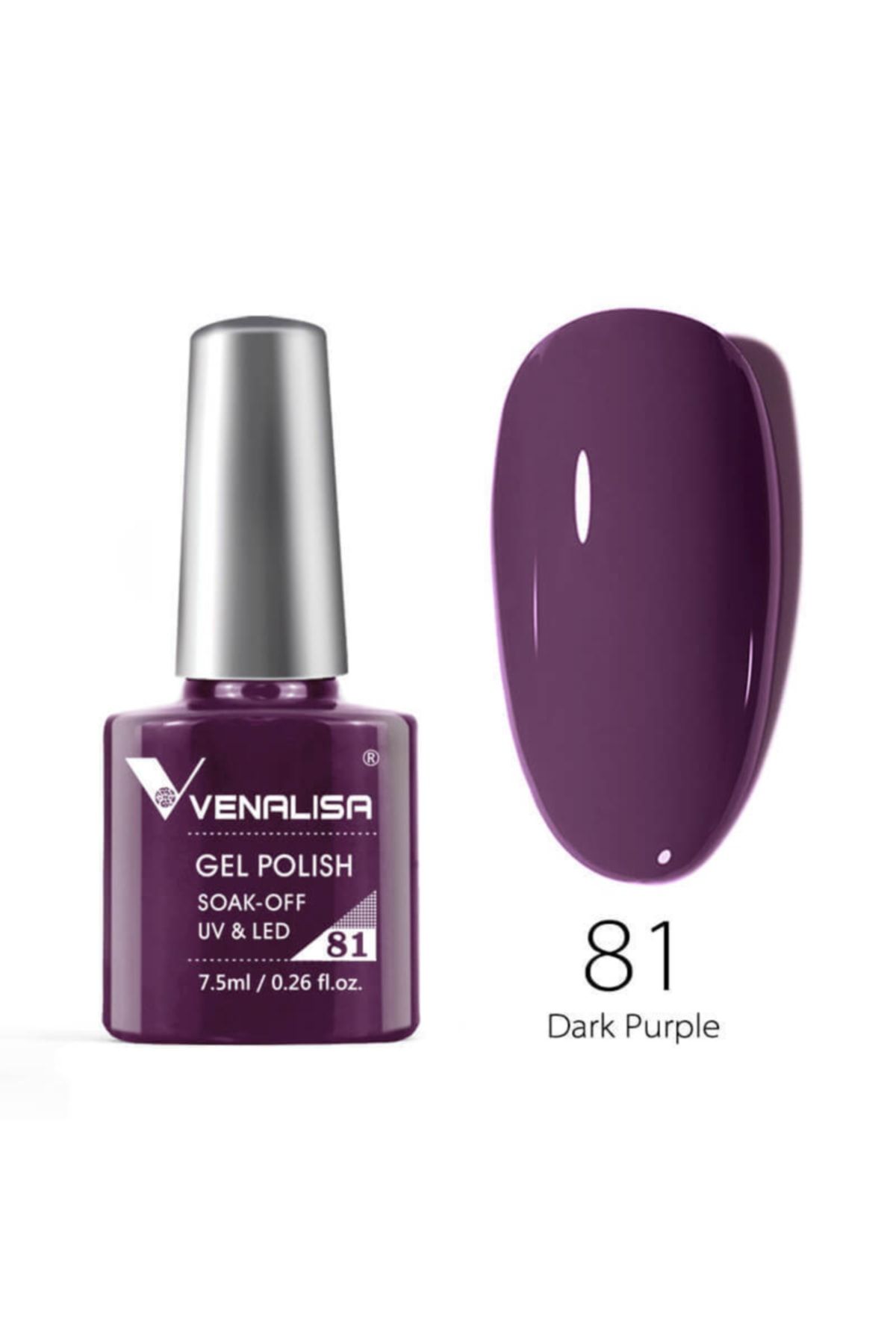 Venalisa 7.5 ml Uv Led Kalıcı Oje Dark Purple No.81