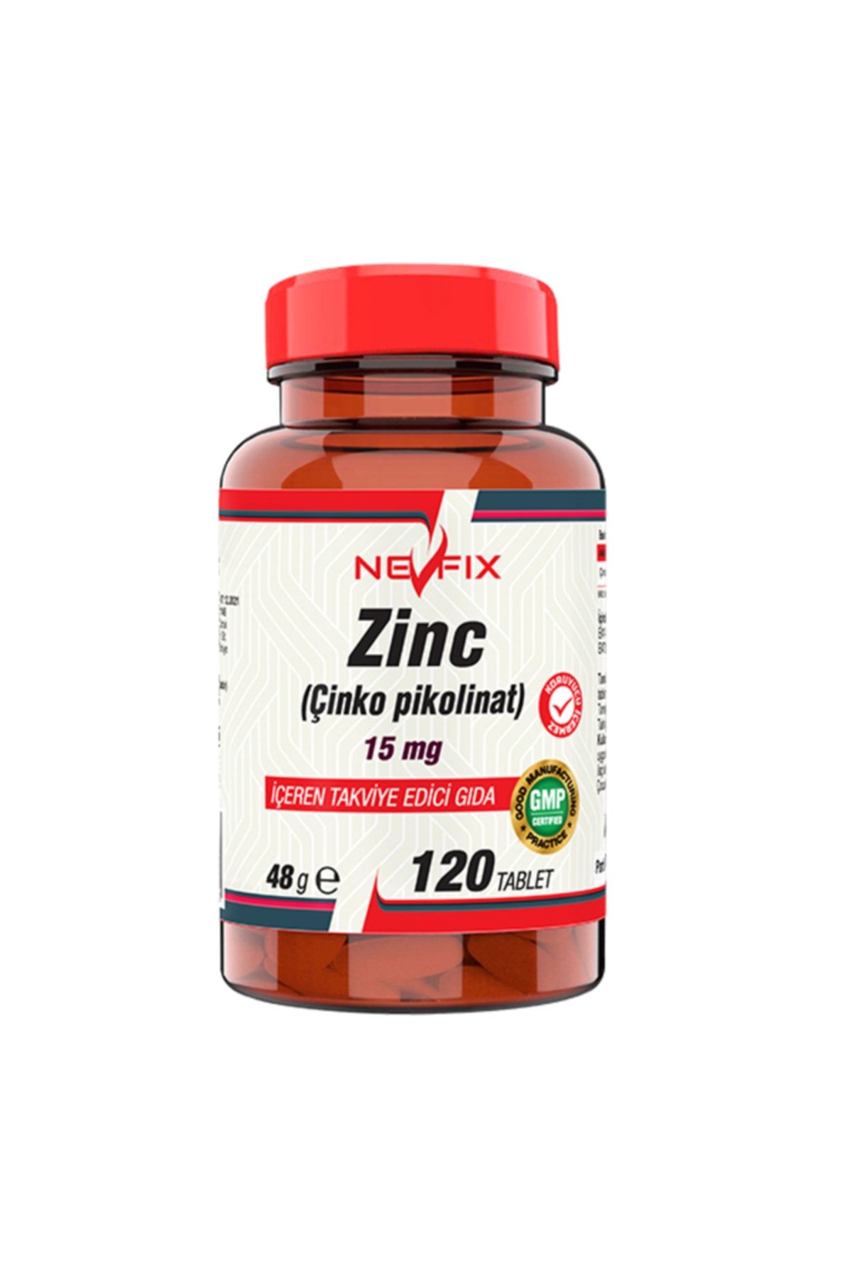 Nevfix Zinc Çinko Pikolinat 15 Mg 120 Tablet