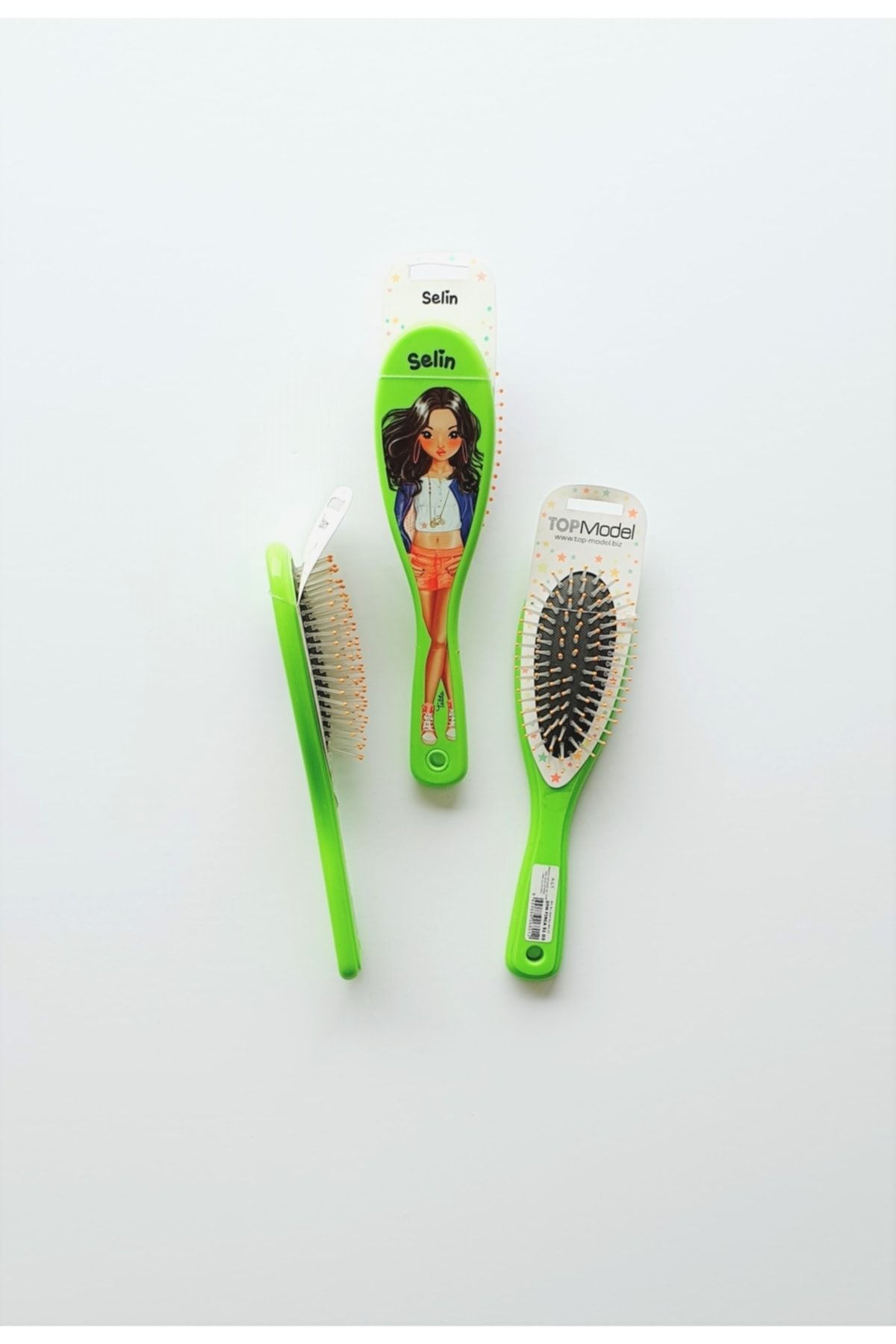 Top Model Isme Özel Saç Fırçası - Selin (neon Yeşil)