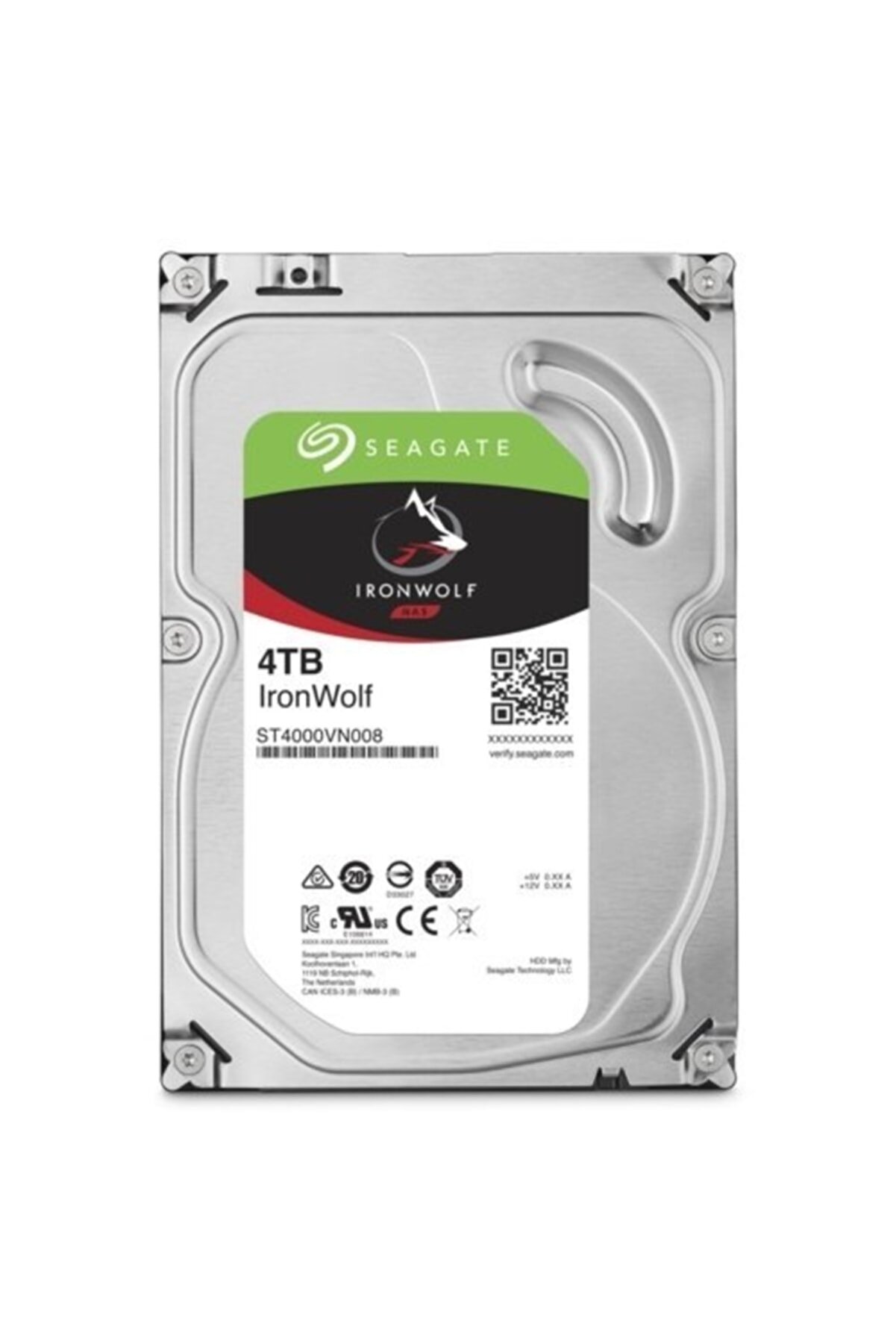 Seagate 4tb Ironwolf 5900rpm 64mb Sata3 Nas Hdd 3,5" St4000vn008 (7/24)