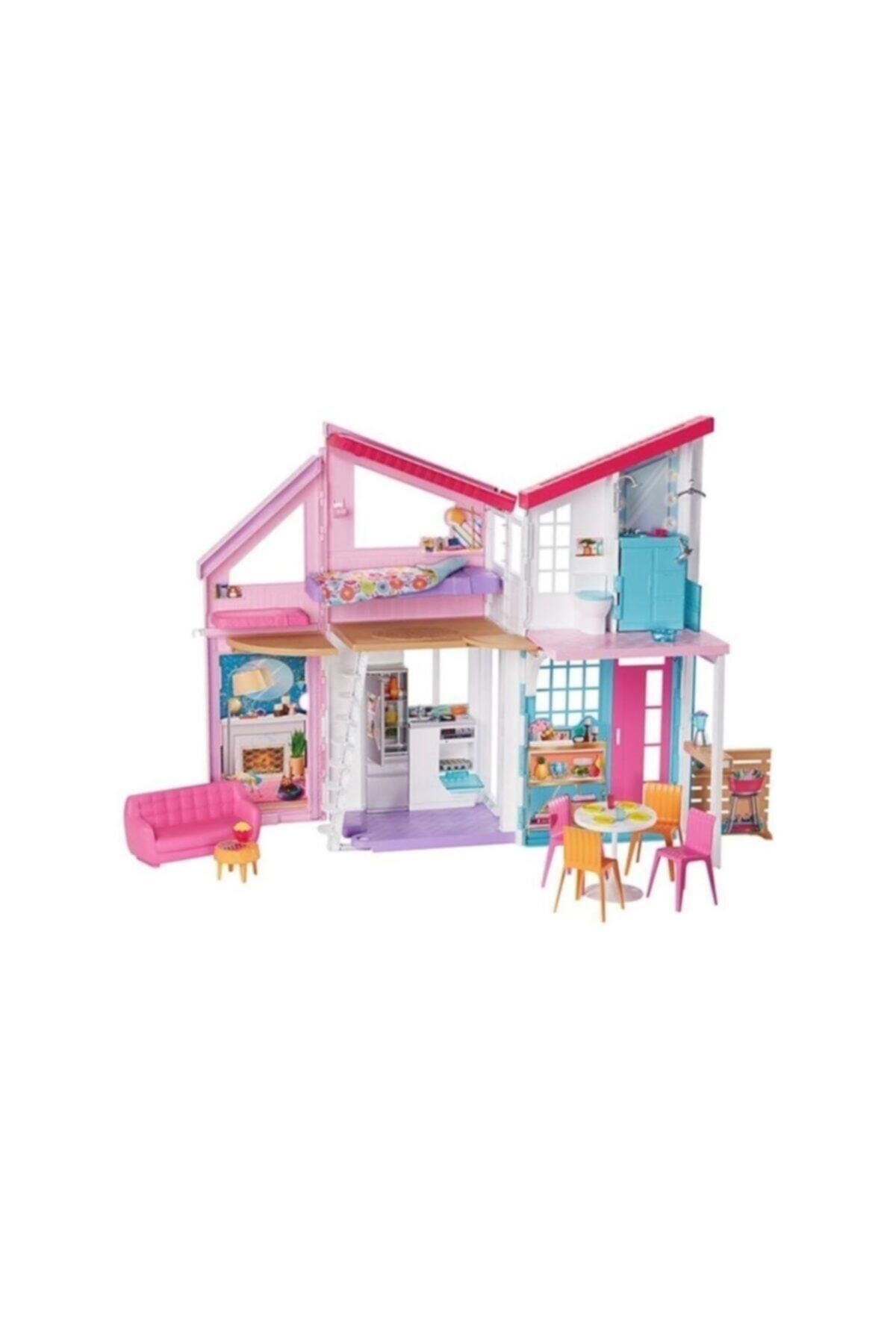 Barbie 'nin Malibu Evi, Dönüşüm Özellikli, 25'ten Fazla Parçalı Ve 2 Katlı Bebek Evi