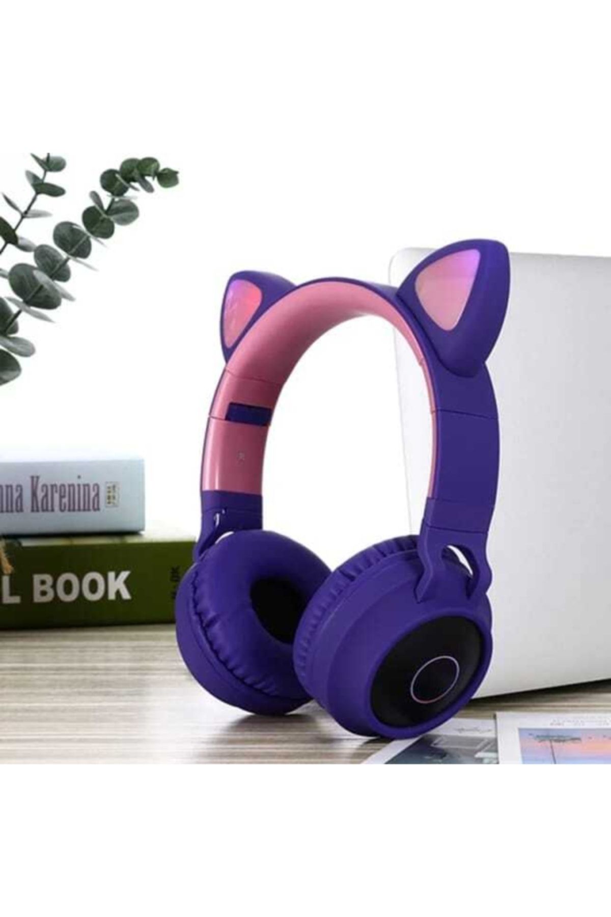 T G Bluetooth Kedi Kulaklık Yüksek Ses Renkli Işıklı Uzun Şarjj 12 Saat
