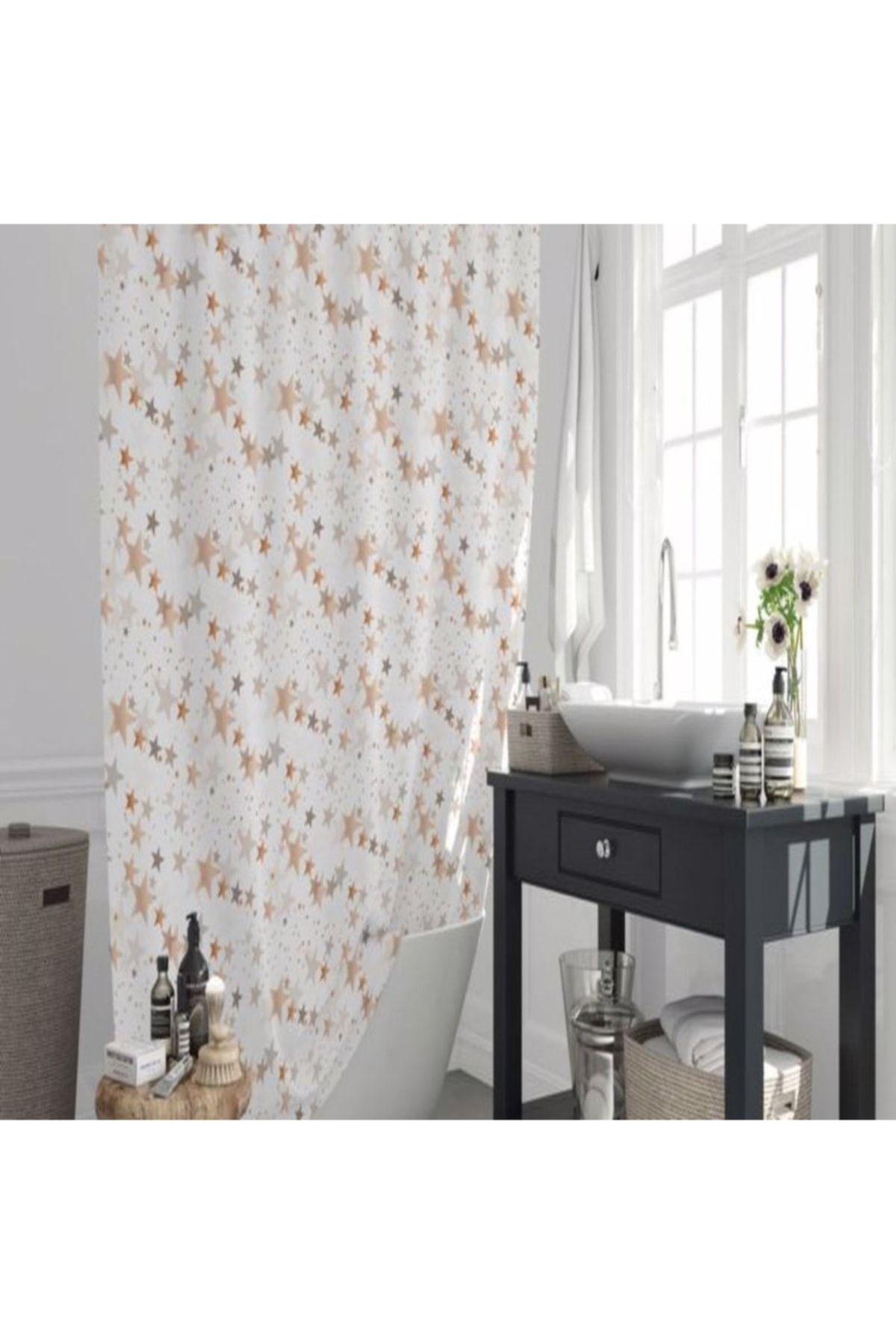 Jackline Banyo Duş Perdesi Çift Kanat 2x110x200cm