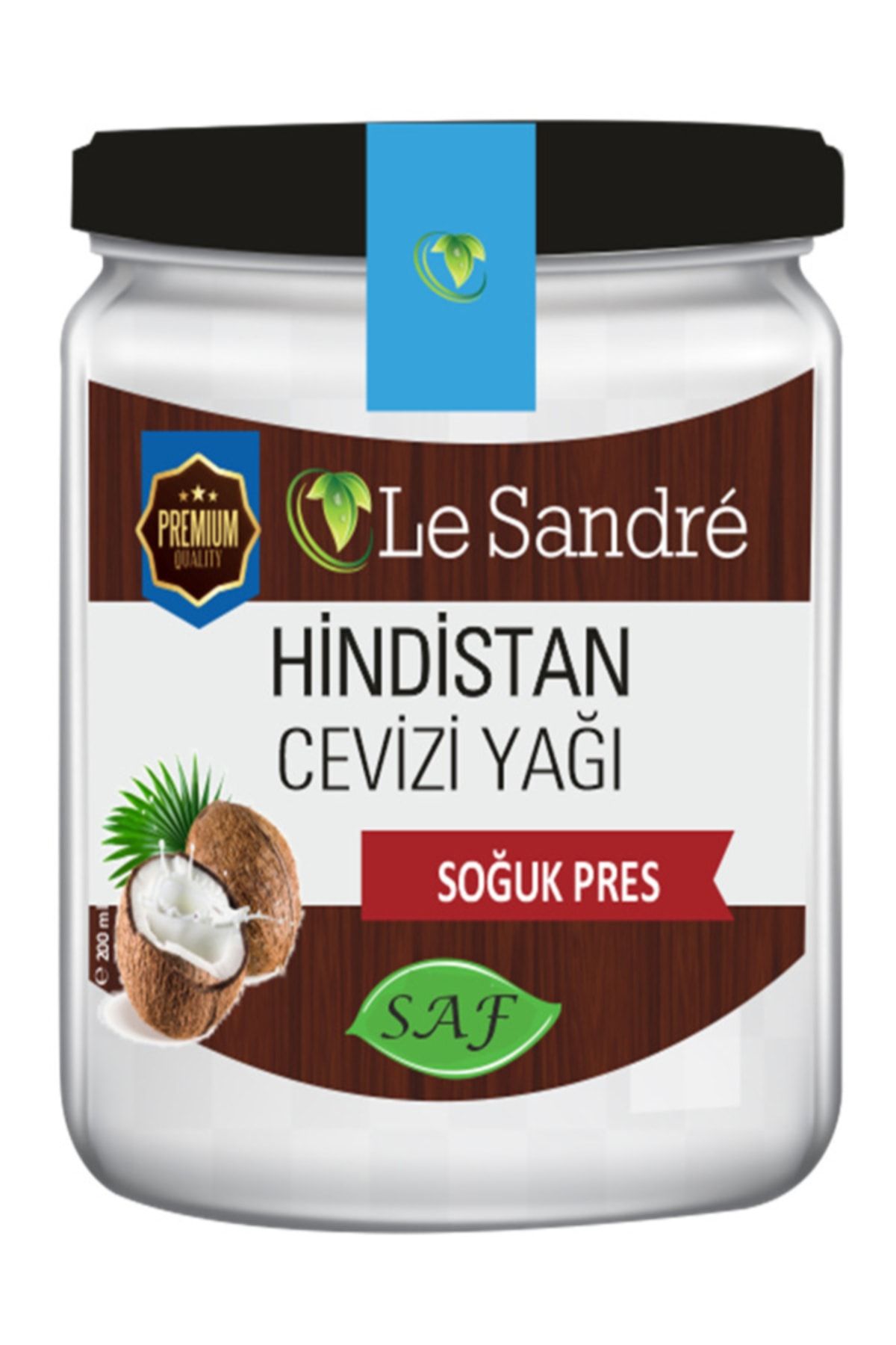 Le Sandre Organic Soğuk Sıkım Hindistan Cevizi Yağı 200 ml
