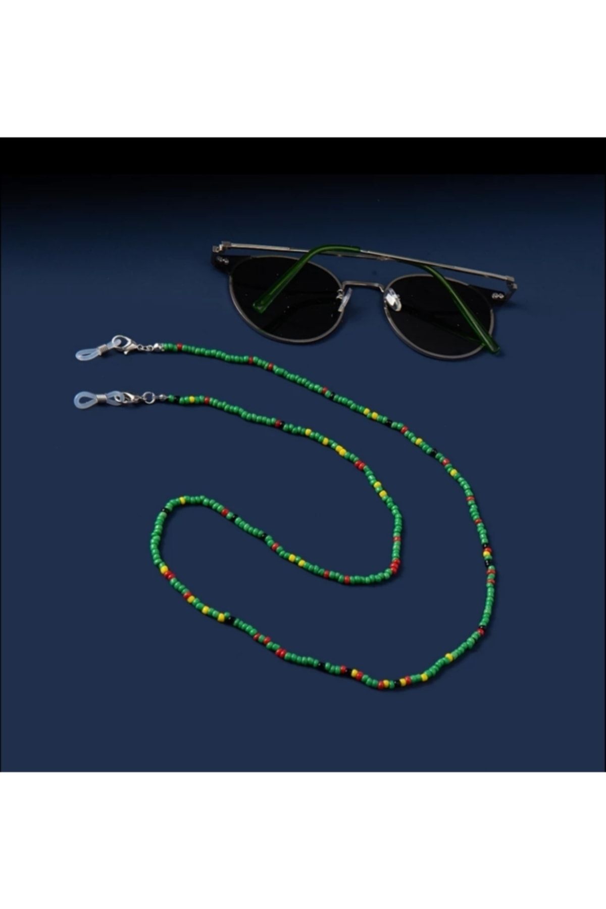 platin hediyelik Kadın Boncuklu Güneş Gözlüğü Zinciri Gözlük İpi Askısı Aksesuarı