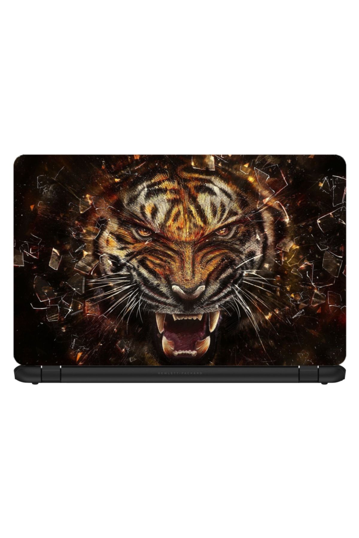 KT Decor Tiger Explotion Laptop Sticker 15.6 Inch