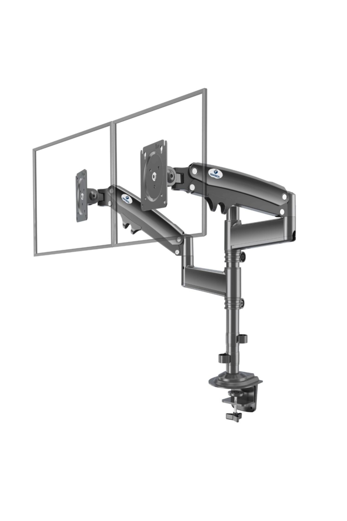 VONTECH North Bayou Nb H180 Mnt05 22-32" Lcd Led Çift Monitör Tutucu Amortisörlü Monitör Standı