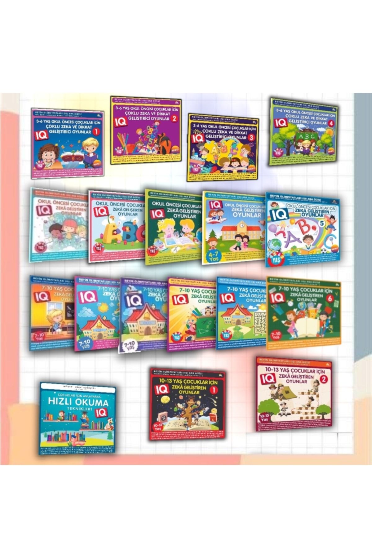 Ekinoks Yayın Grubu Çocuklar Için Iq Zeka Geliştiren Akıl Oyunları -18 Kitaplık Süper Set ( 1 Adet Roman Hediyelidir)