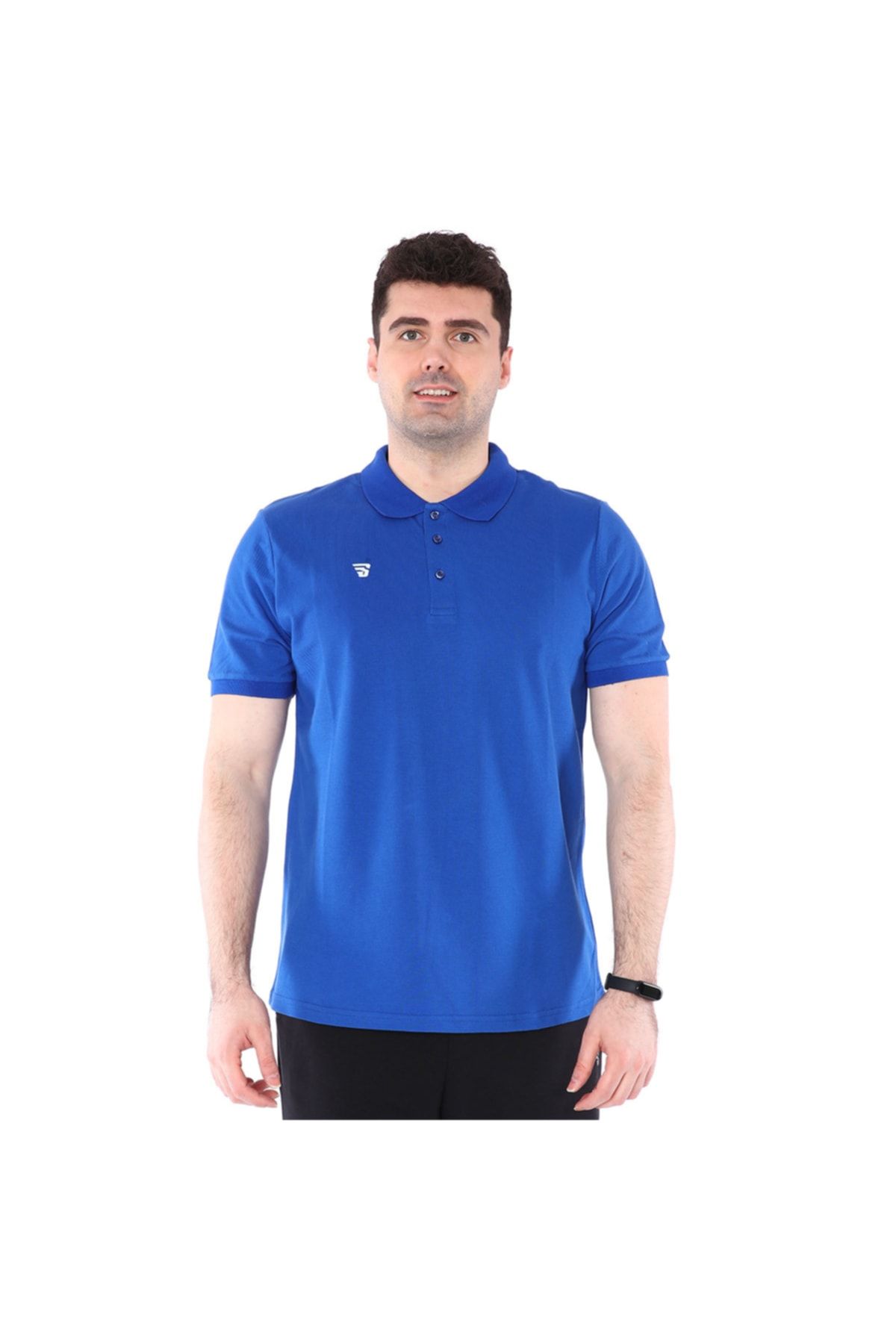Sportive Erkek Mavi Polo Yaka Günlük Stil Tişört Tku100107-sax