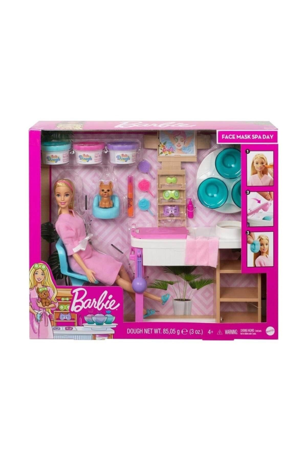 Mattel Gjr84 Barbie Yüz Bakımı Yapıyor Oyun Seti Barbie Wellness