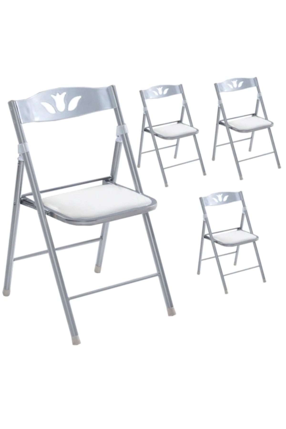 Weblonya Katlanır Mutfak Sandalyesi 4 lü Katlanabilir Sandalye