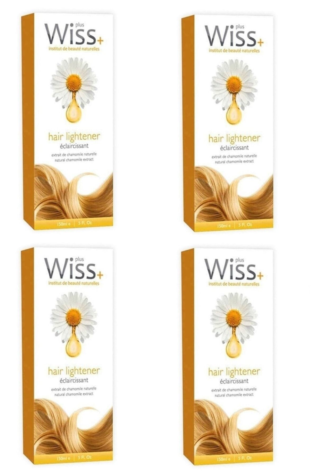 Wiss Plus Papatya Özlü Saç Rengi Açıcı Sprey 150 Ml X 4 Adet