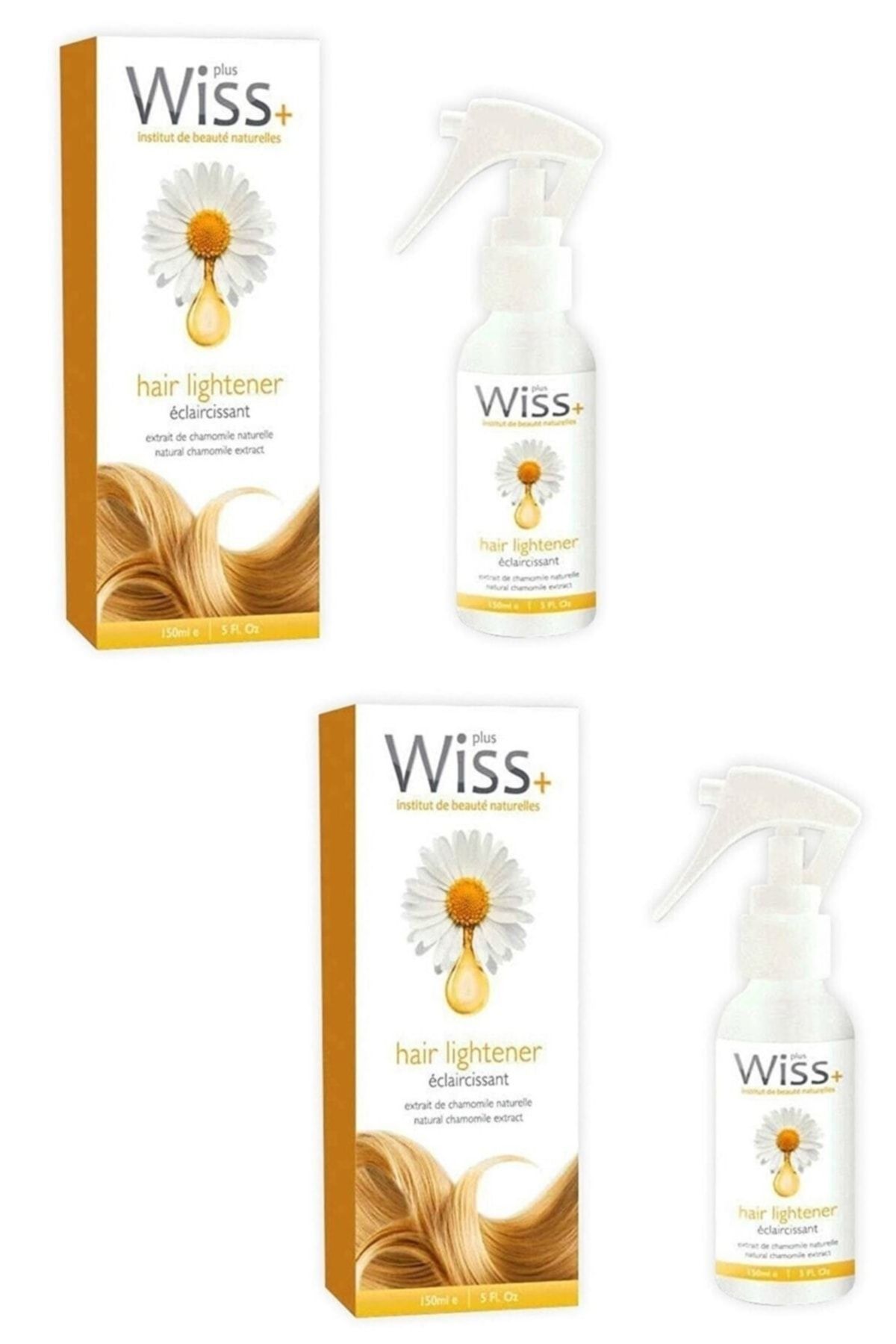 Wiss Plus Papatya Özlü Saç Rengi Açıcı Sprey 150 Ml X 2 Adet