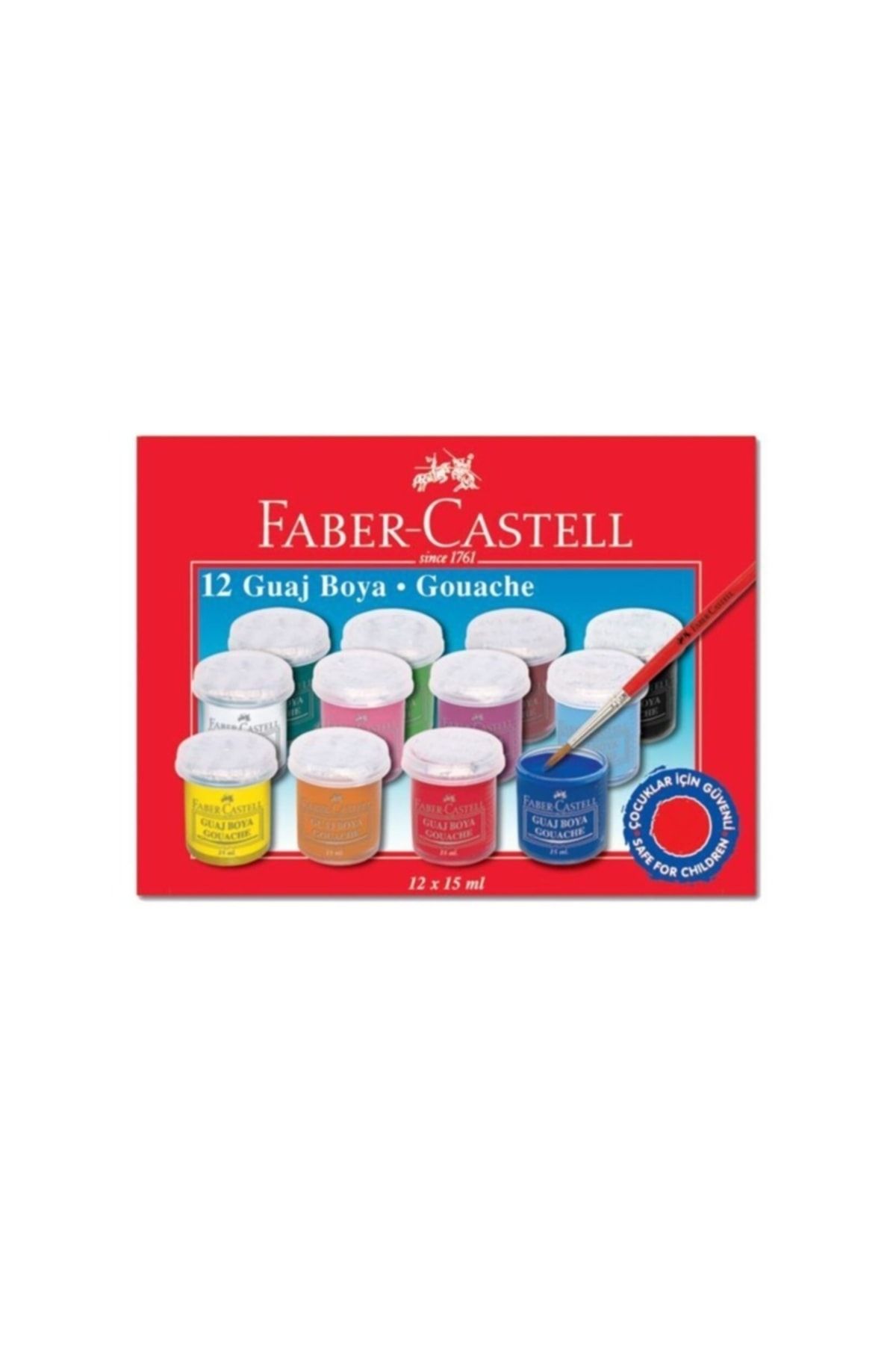 Faber Castell Faber Guaj Boya 12 Renk Şişe