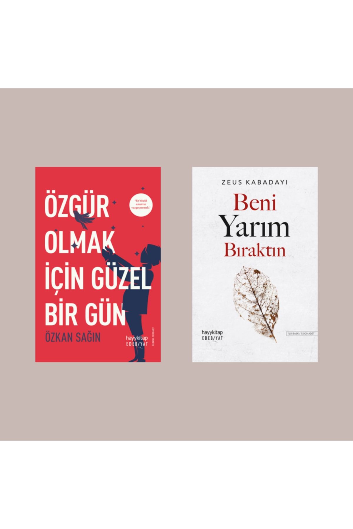 Hayykitap 2 Kitap / Özgür Olmak Için Güzel Bir Gün - Özkan Sağın / Beni Yarım Bıraktın - Zeus Kabadayı