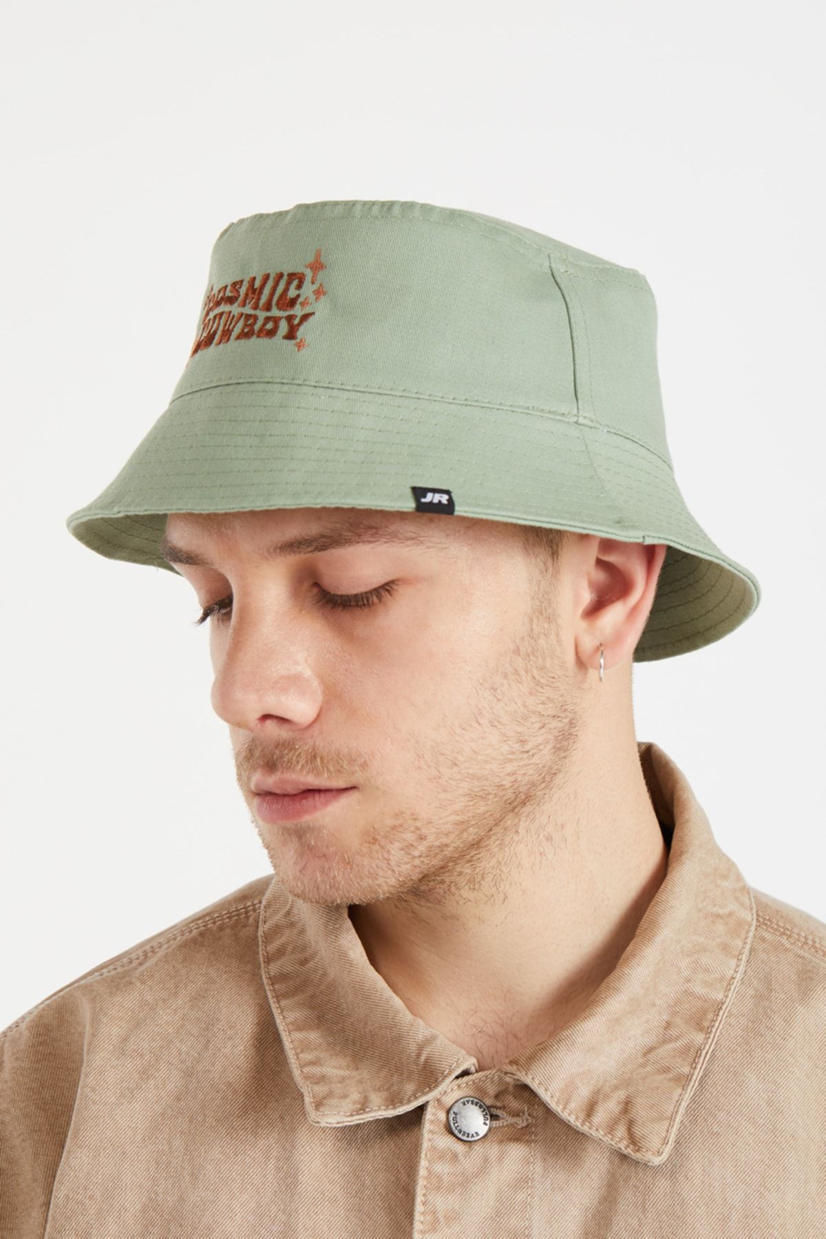 JURASSİNK Erkek Nakış Işlemeli Yeşil Bucket Şapka