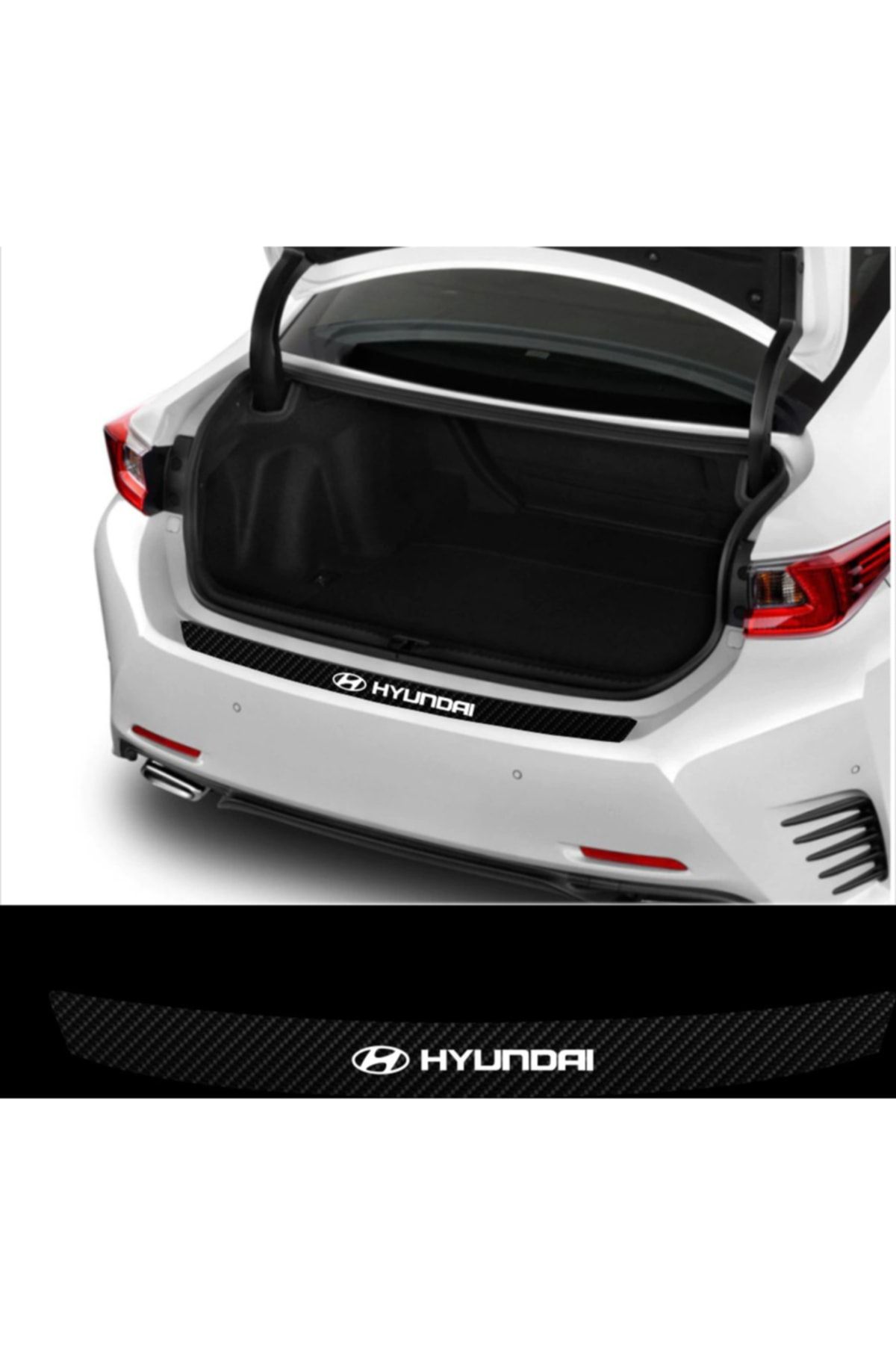 Genel Markalar Özel Tasarım Hyundai Matrix Arka Tampon Bagaj Koruyucu Sticker