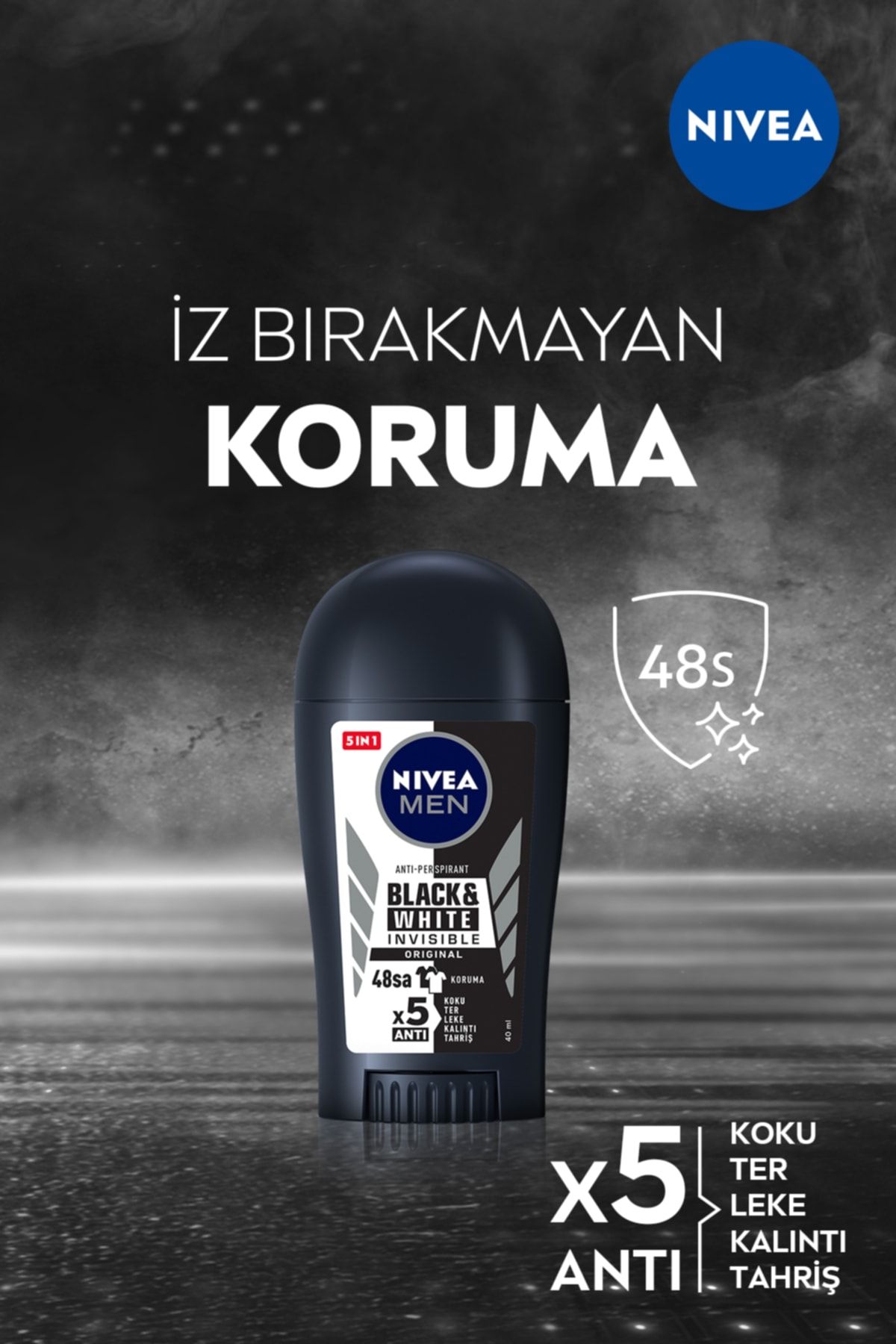 Men Erkek Stick Deodorant Black&white Invisible Power,48 Saat Anti-perspirant Koruma,40 Ml_4