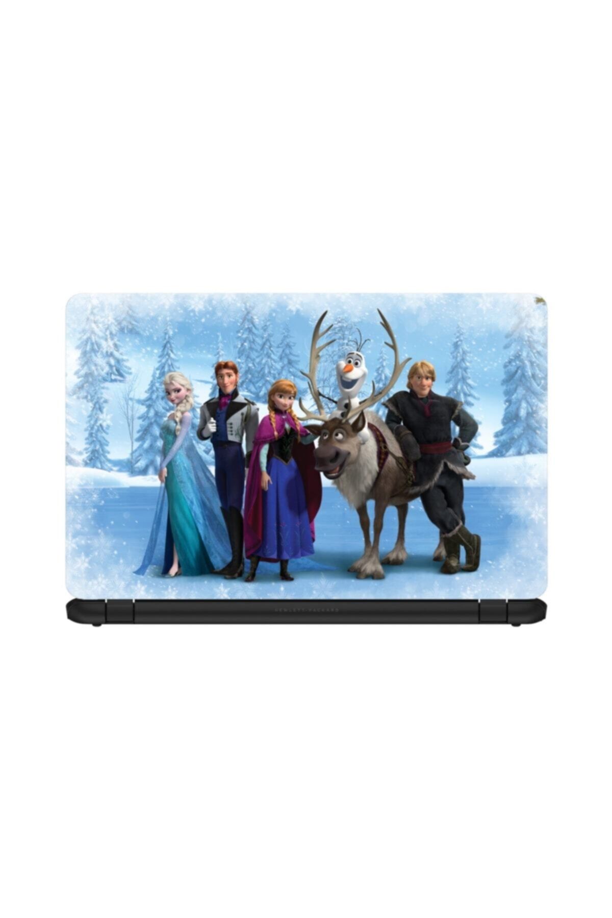 KT Decor Frozen Karlar Ülkesi Karakterler Laptop Sticker 15.6 Inch