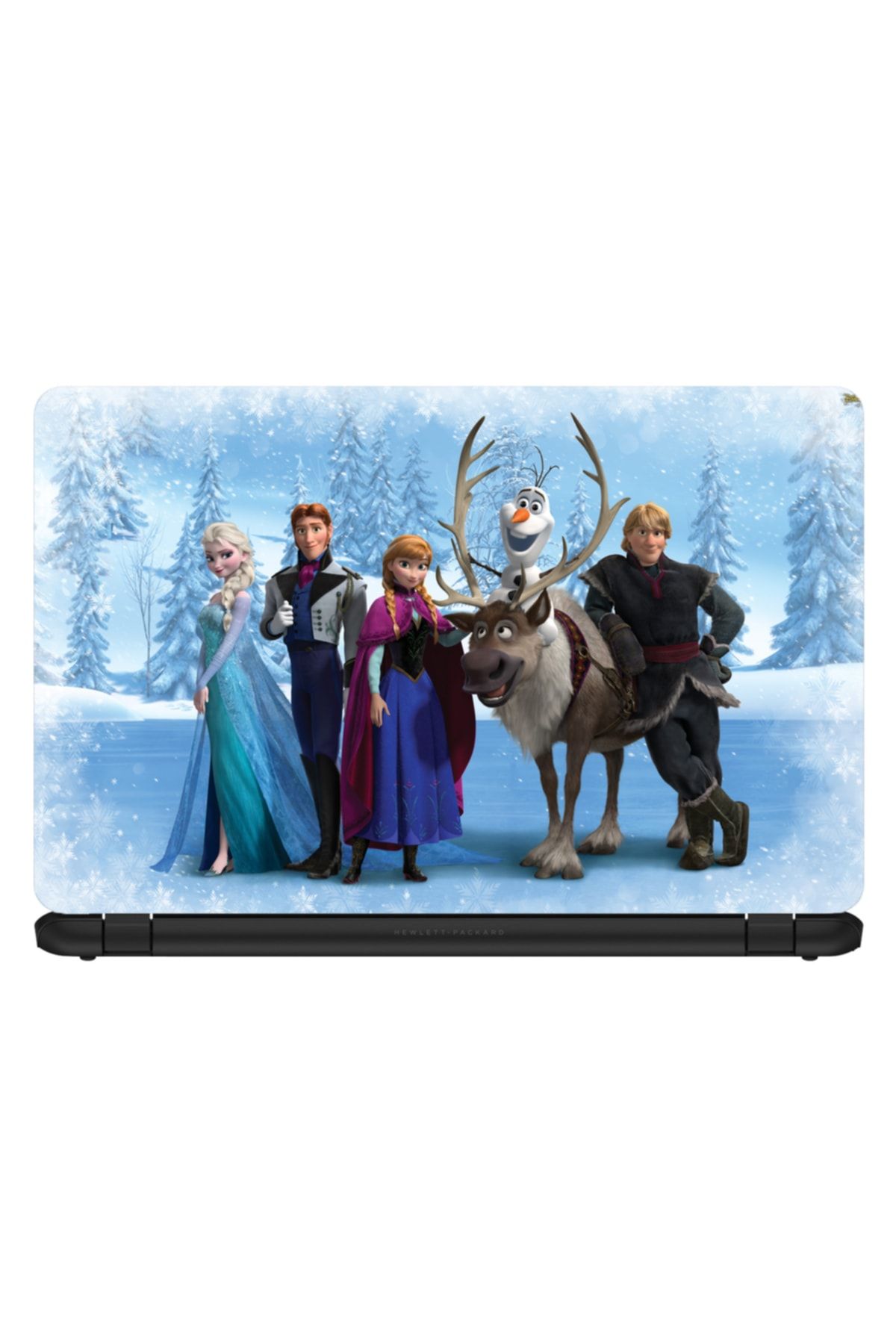 KT Decor Frozen Karlar Ülkesi Karakterler Laptop Sticker 15.6 Inch