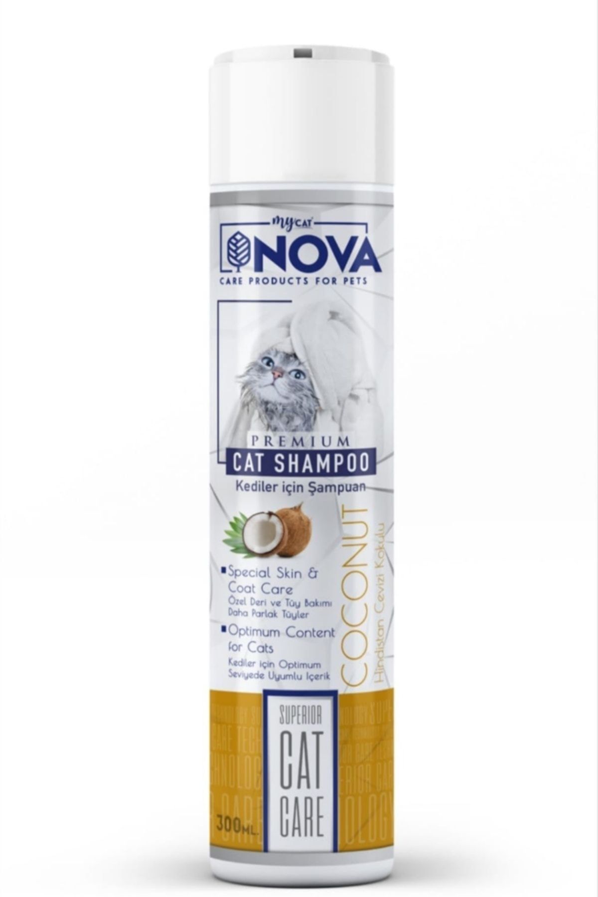 Nova Hindistan Cevizi Özlü Kedi Şampuanı 300 Ml