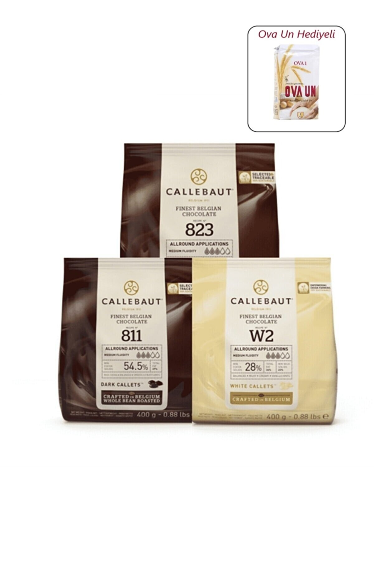 Callebaut Fırsat 3 lü 400 gr Paket Ova Un