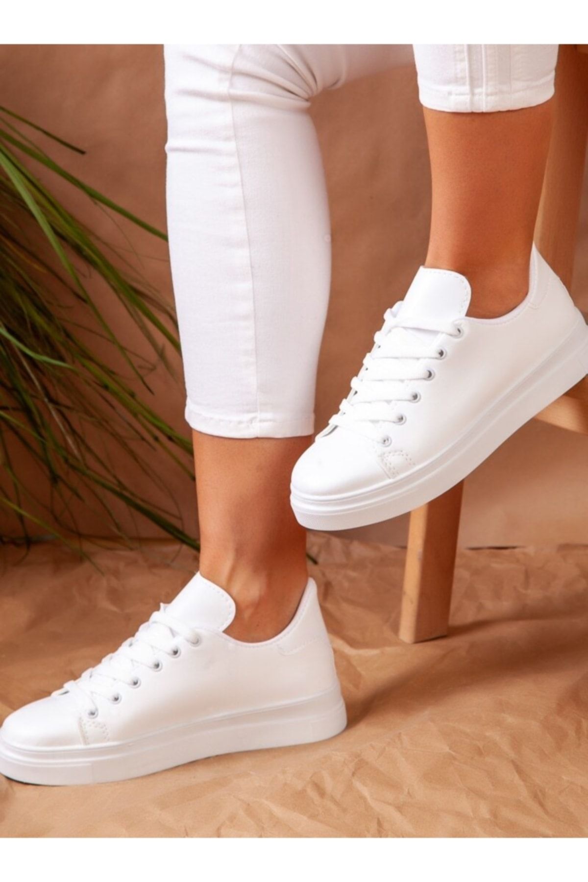 ayakkabıhavuzu Kadın Beyaz Spor Ayakkabı
