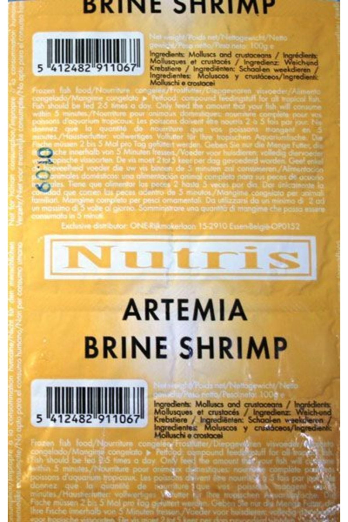Ocean Nutrition Nutris Artemia Brine Shrimp 100gr / 24küp