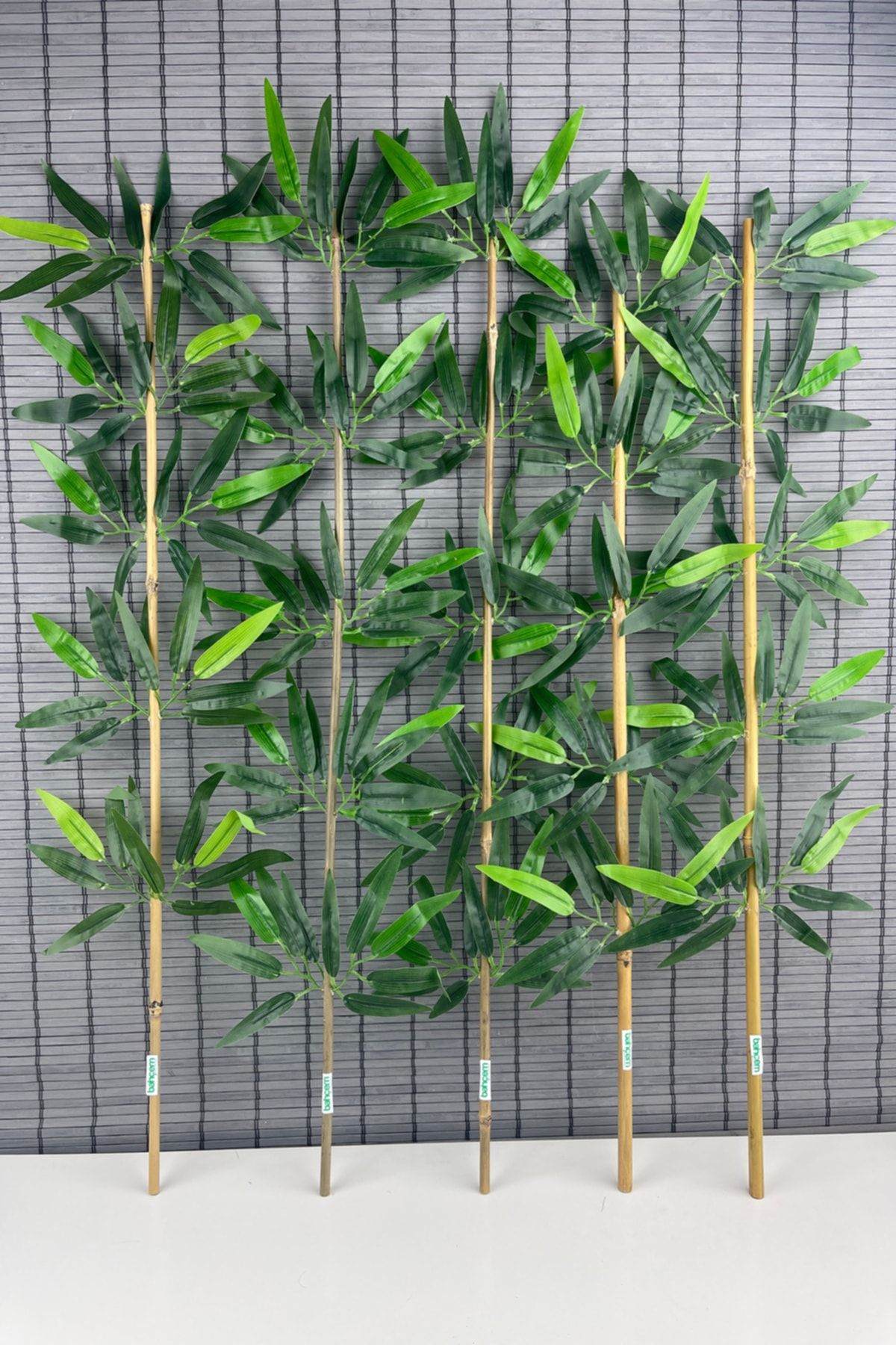Bahçem Yapay Yapraklı Dekoratif Bambu Çubuğu 75 Cm 5 Adet