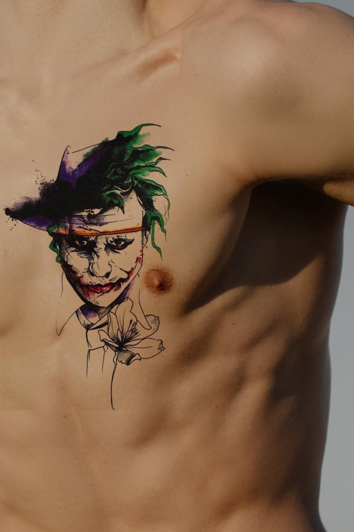 Takıştır Geçici Joker Dövme Tattoo