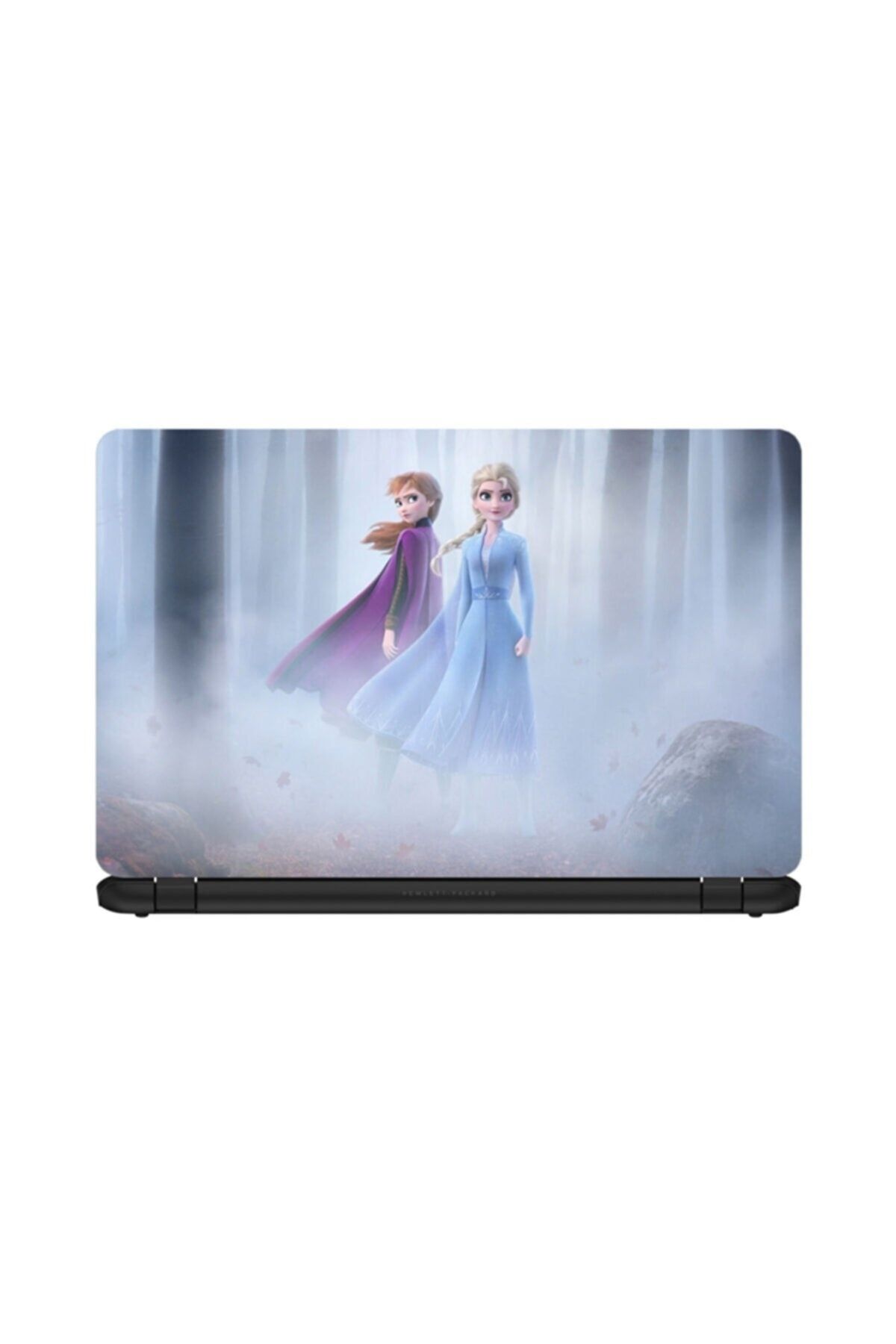 KT Decor Anna & Elsa Frozen-2 Laptop Sticker 15.6 Inch