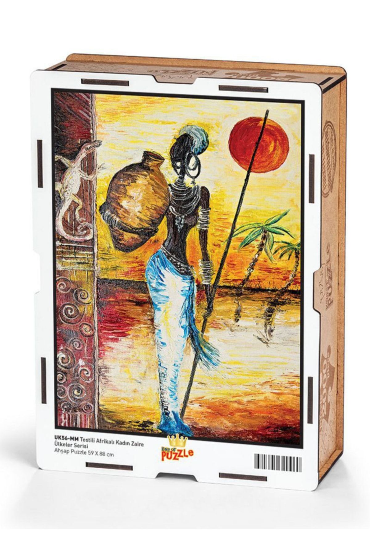 Genel Markalar Testili Afrikalı Kadın Zaire Ahşap Puzzle 2000 Parça (uk56-mm)