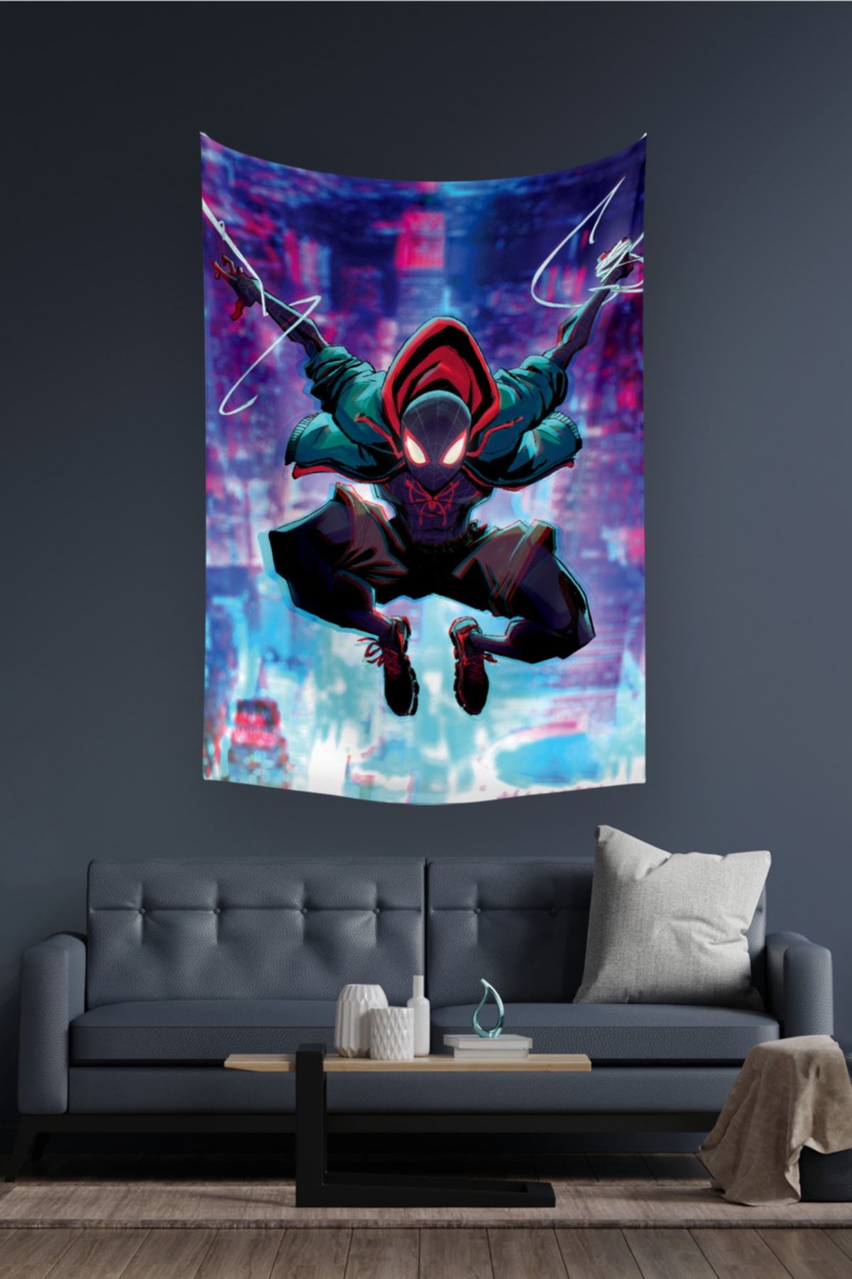 Vagonik Spider-man Örümcek Adam Marvel Duvar Örtüsü Halısı 140 X 100 Cm-70x100 Cm