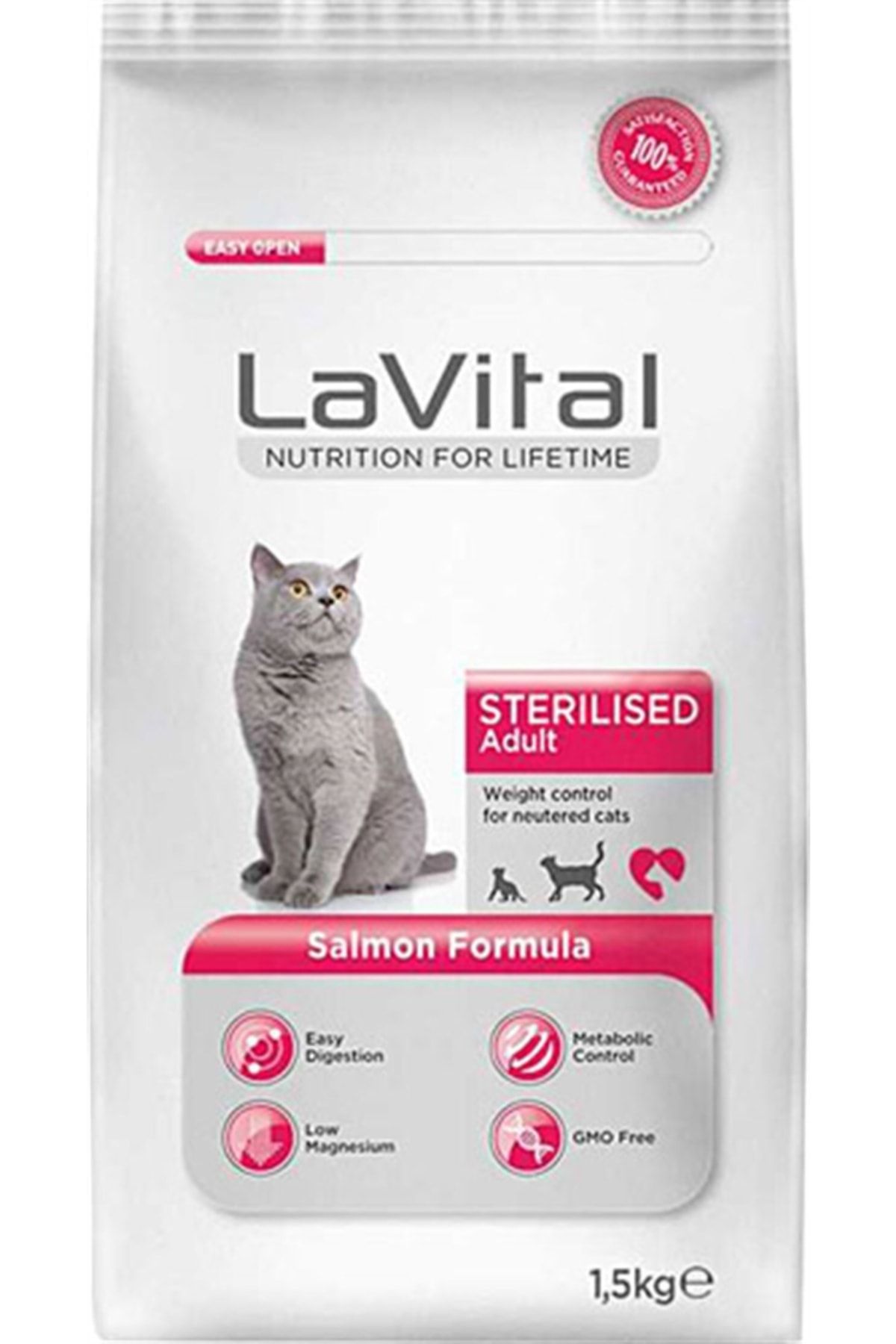 La Vital Sterilised Somonlu Kısırlaştırılmış Kedi Maması 1,5 Kg