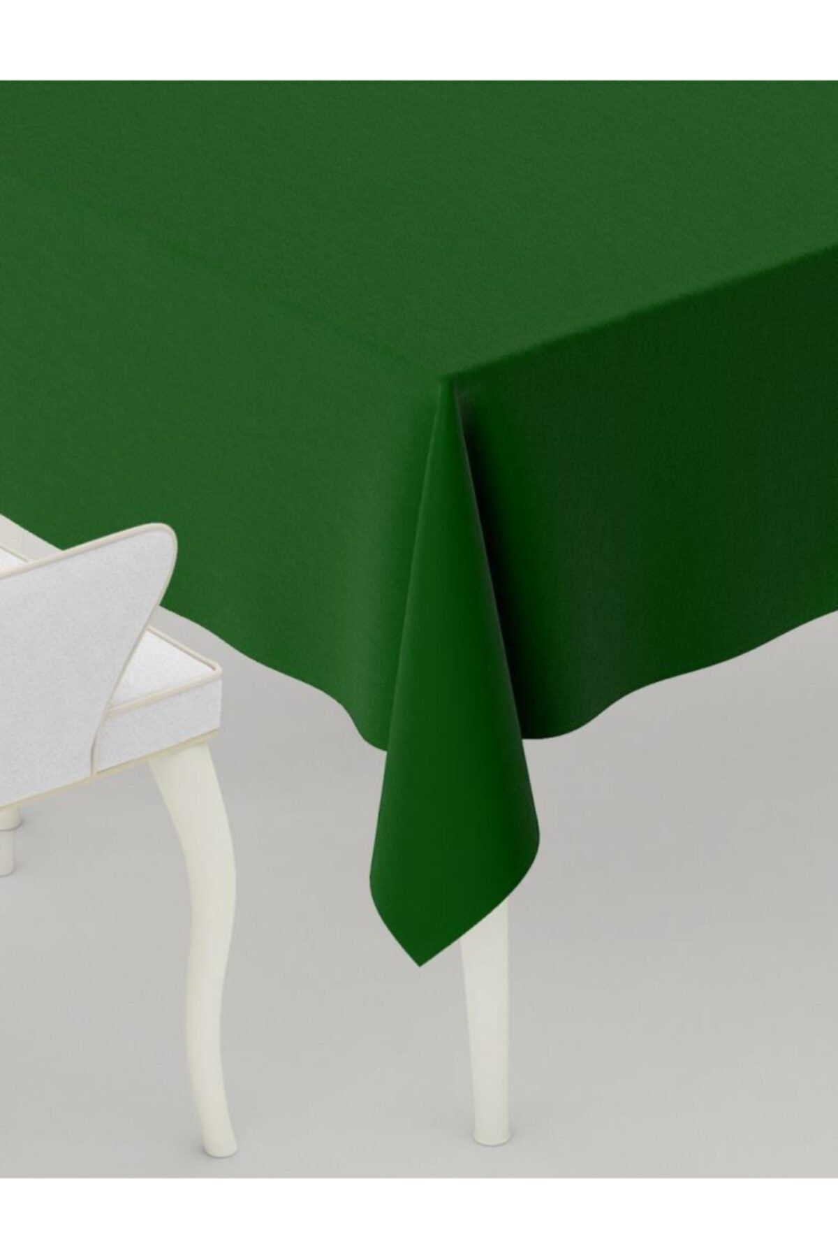 LARİS Koyu Yeşil Duck Su Geçirmez Leke Tutmaz Masa Örtüsü 160x220 cm