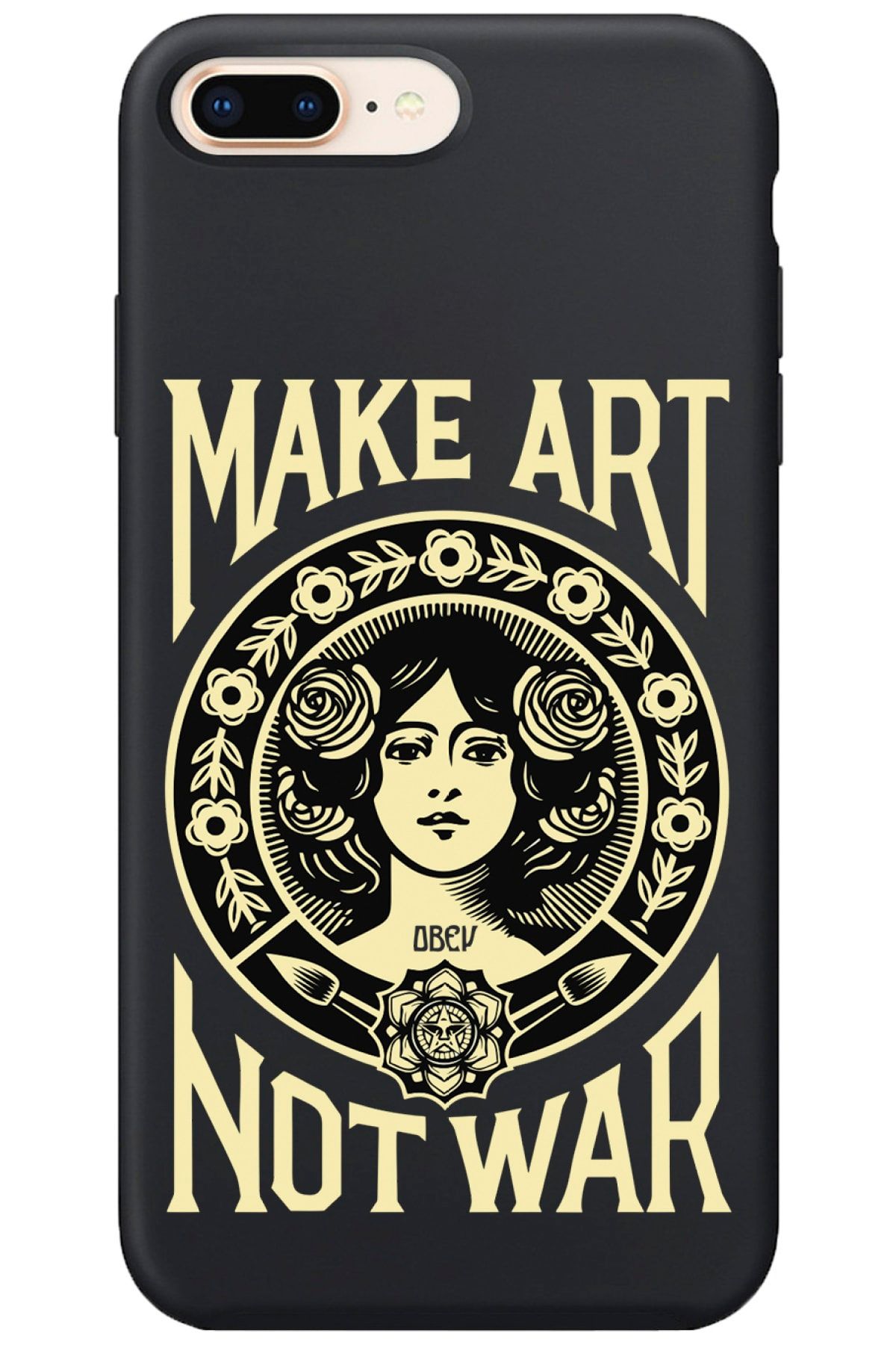 shoptocase Iphone 8 Plus Lansman Make Art Not War Desenli Telefon Kılıfı