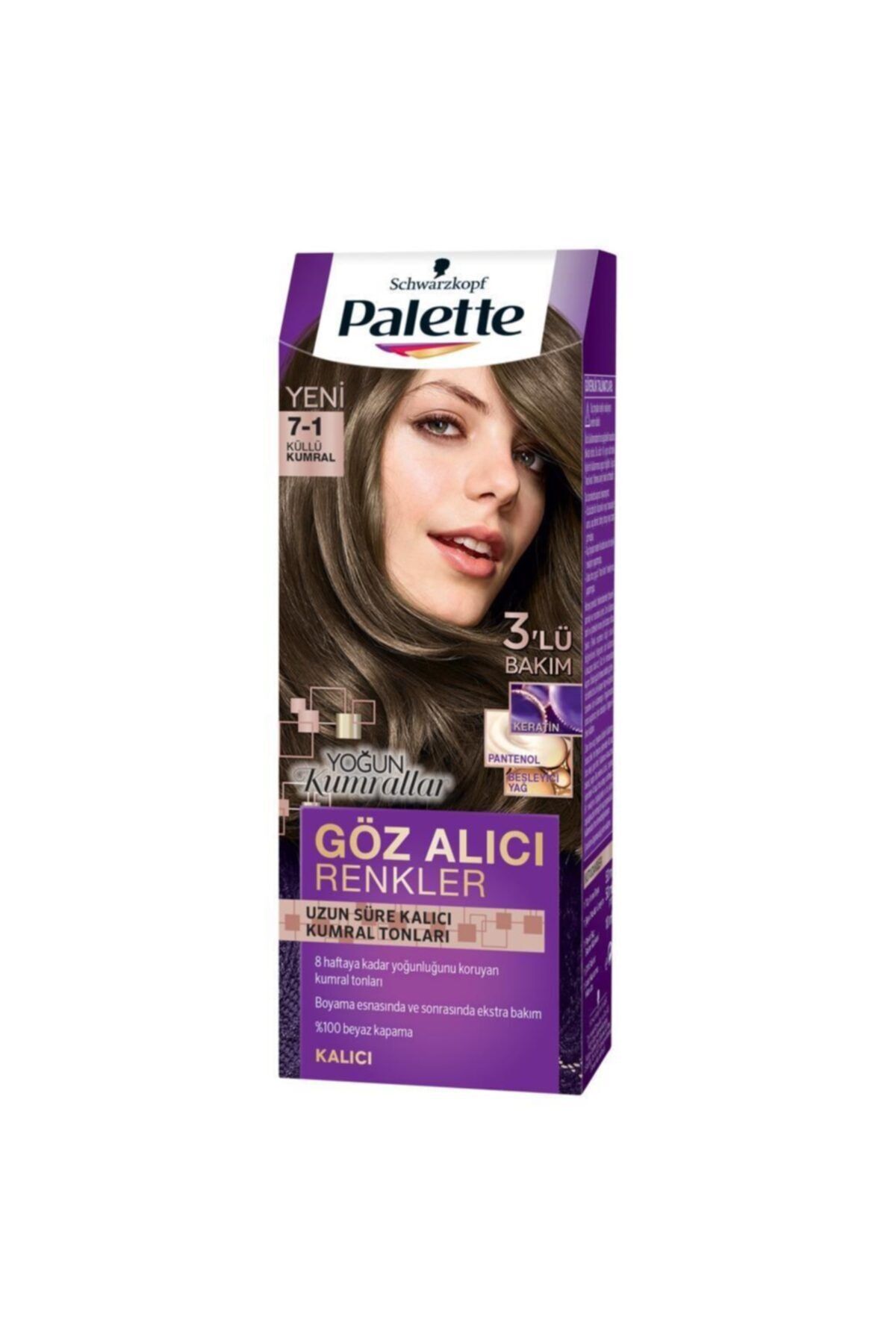 Palette Göz Alıcı Renkler Saç Boyası 7-1 Küllü Kumral