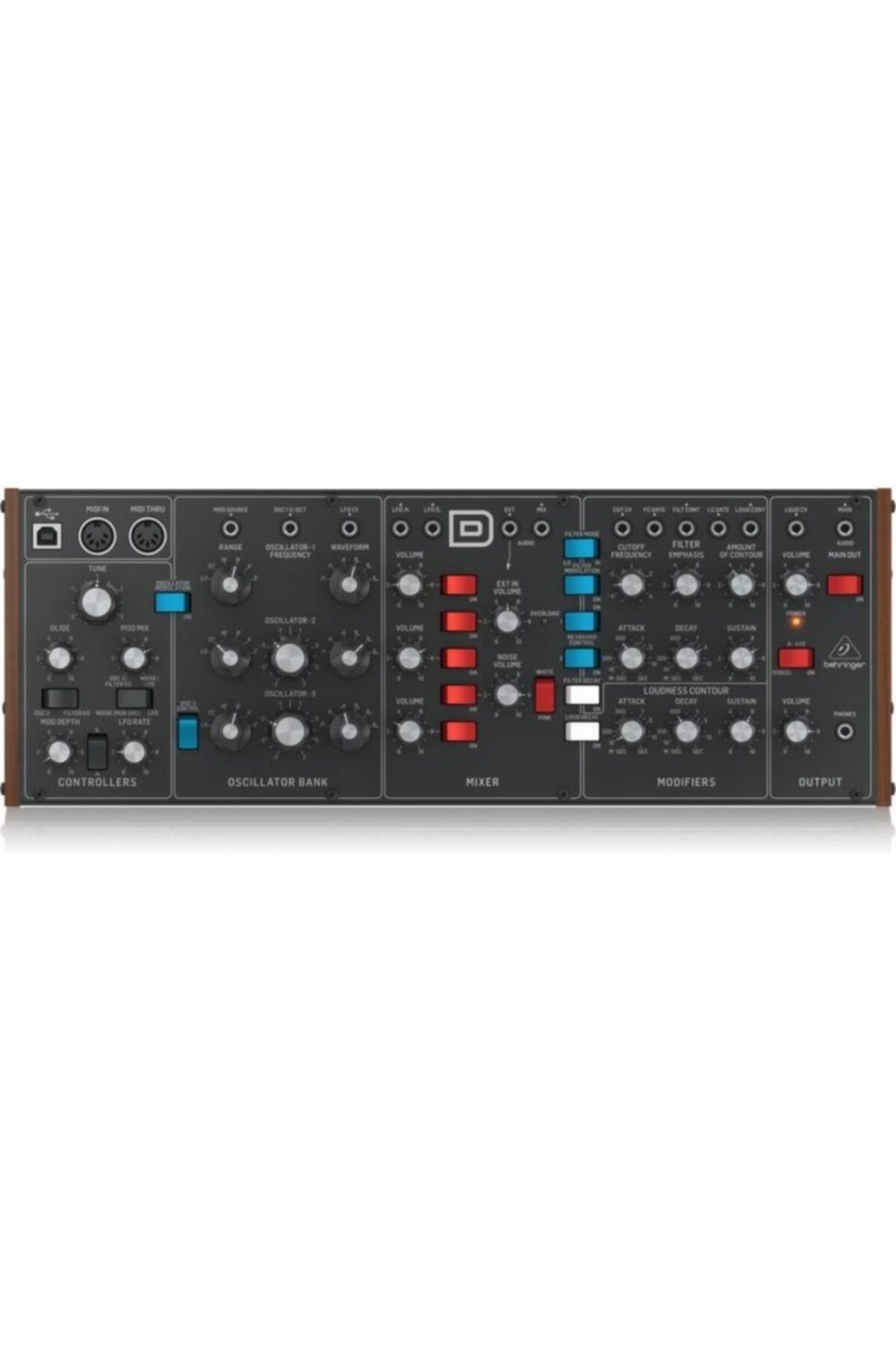 Behringer Model D Authentic Analog Synthesizer With 3 Vcos, Ladder Filter, Lfo And Eurorack Format