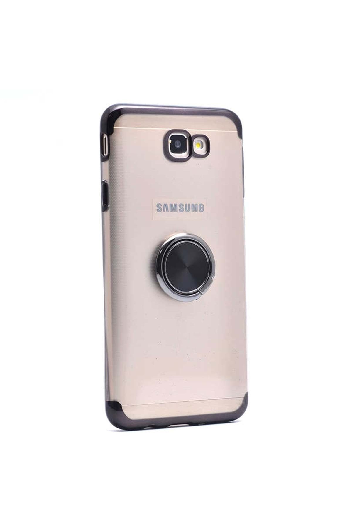 Samsung Masteraksesuar Galaxy J7 Prime Kılıf Yüzüklü Köşeleri Lazer Renkli Gess