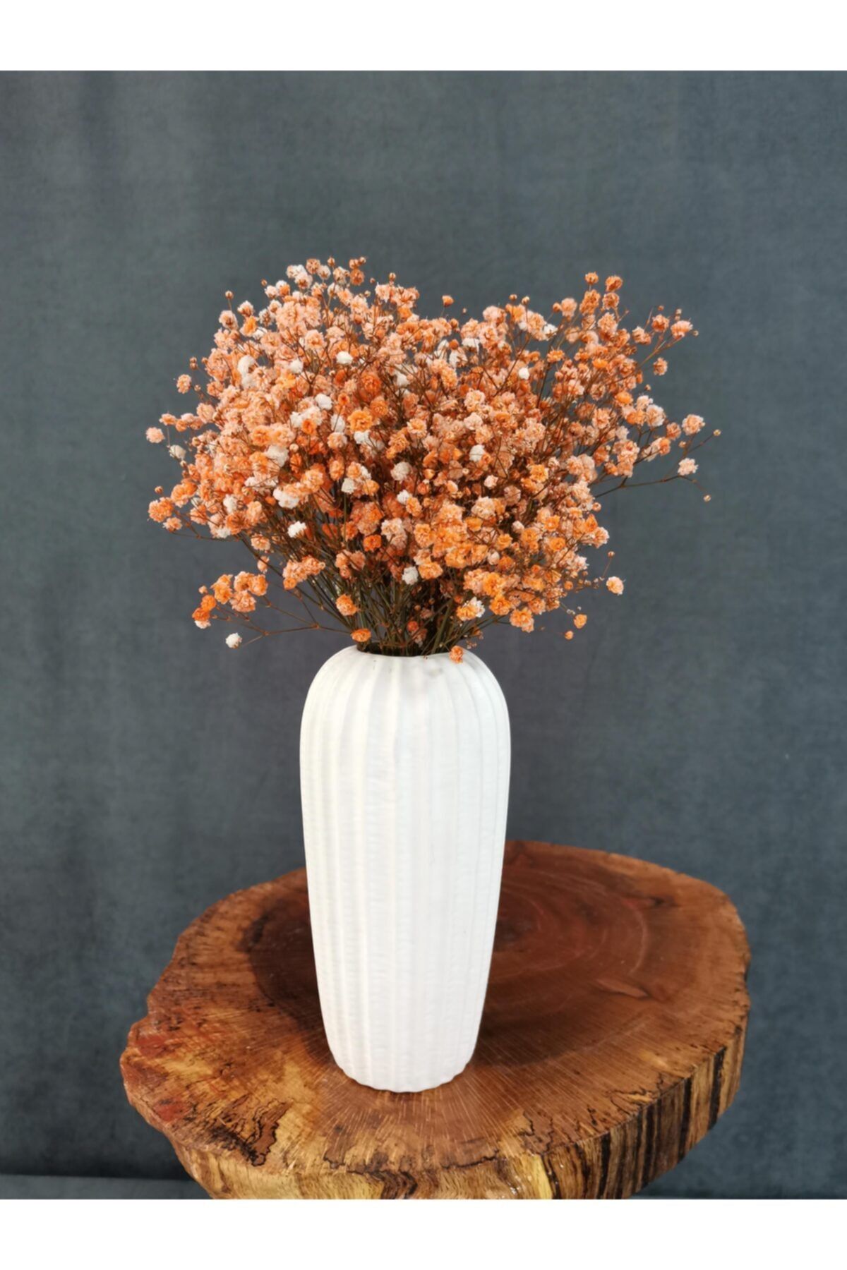 Decolass Kuru Çiçek Şoklanmış Cipso Turuncu 45 cm