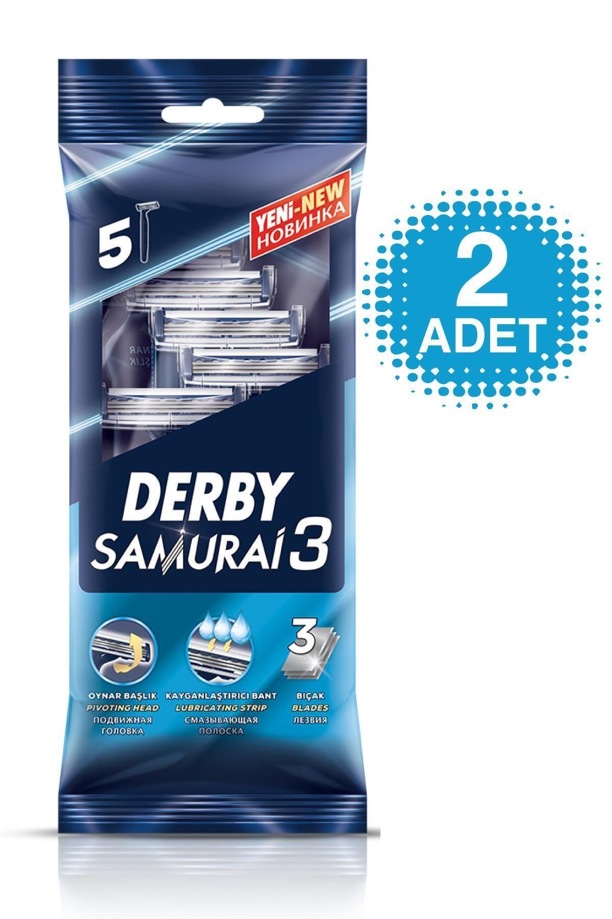 Derby Marka: Samurai 3 5'li Poşet Kategori: Tıraş Aksesuarı