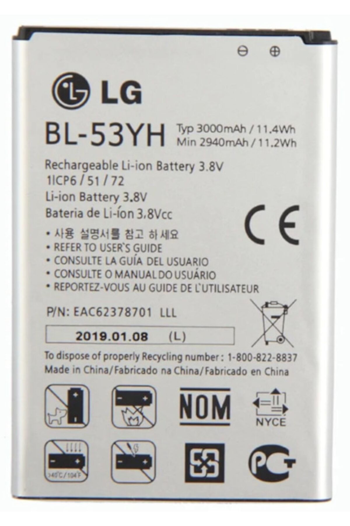 LG G3 Uyumlu Pil Batarya Bl-53yh