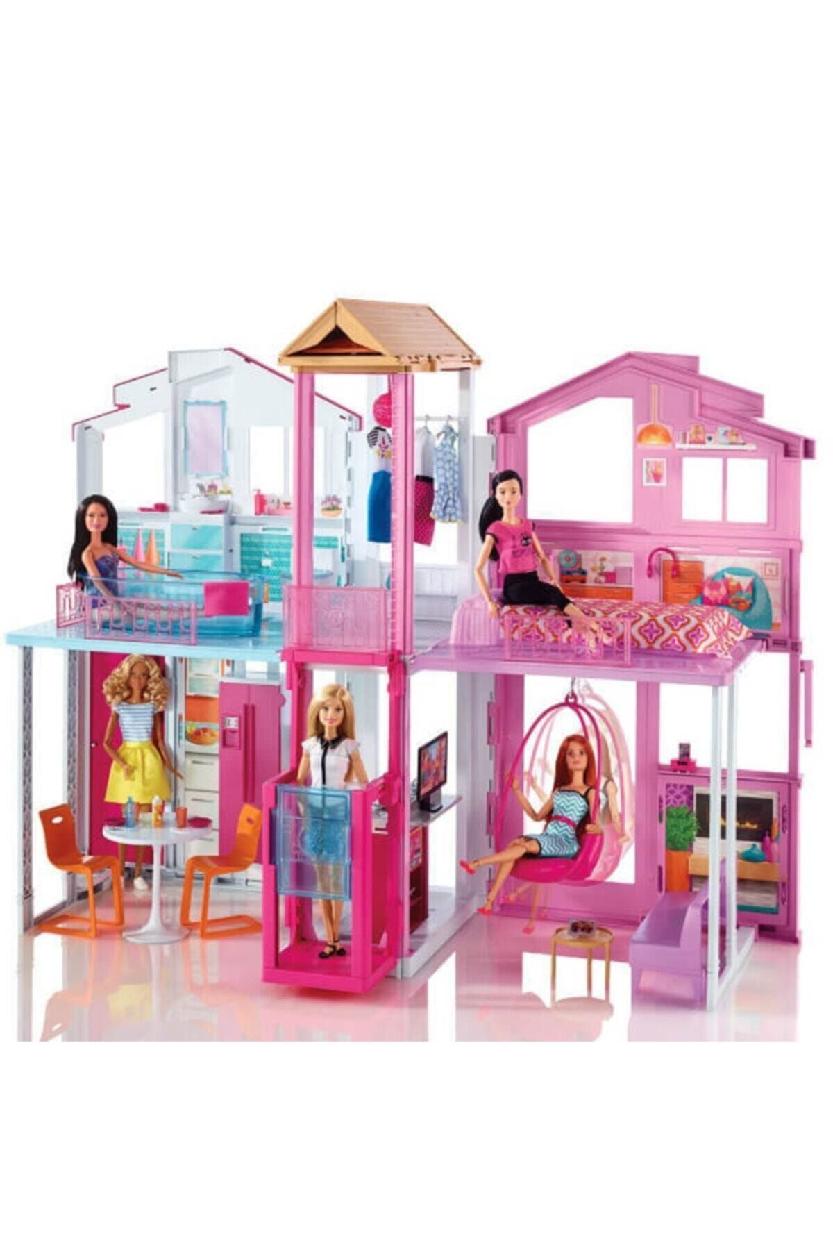 Barbie 'nin Muhteşem Malibu Evi Dly32 Sarı Kutu 5 Odalı