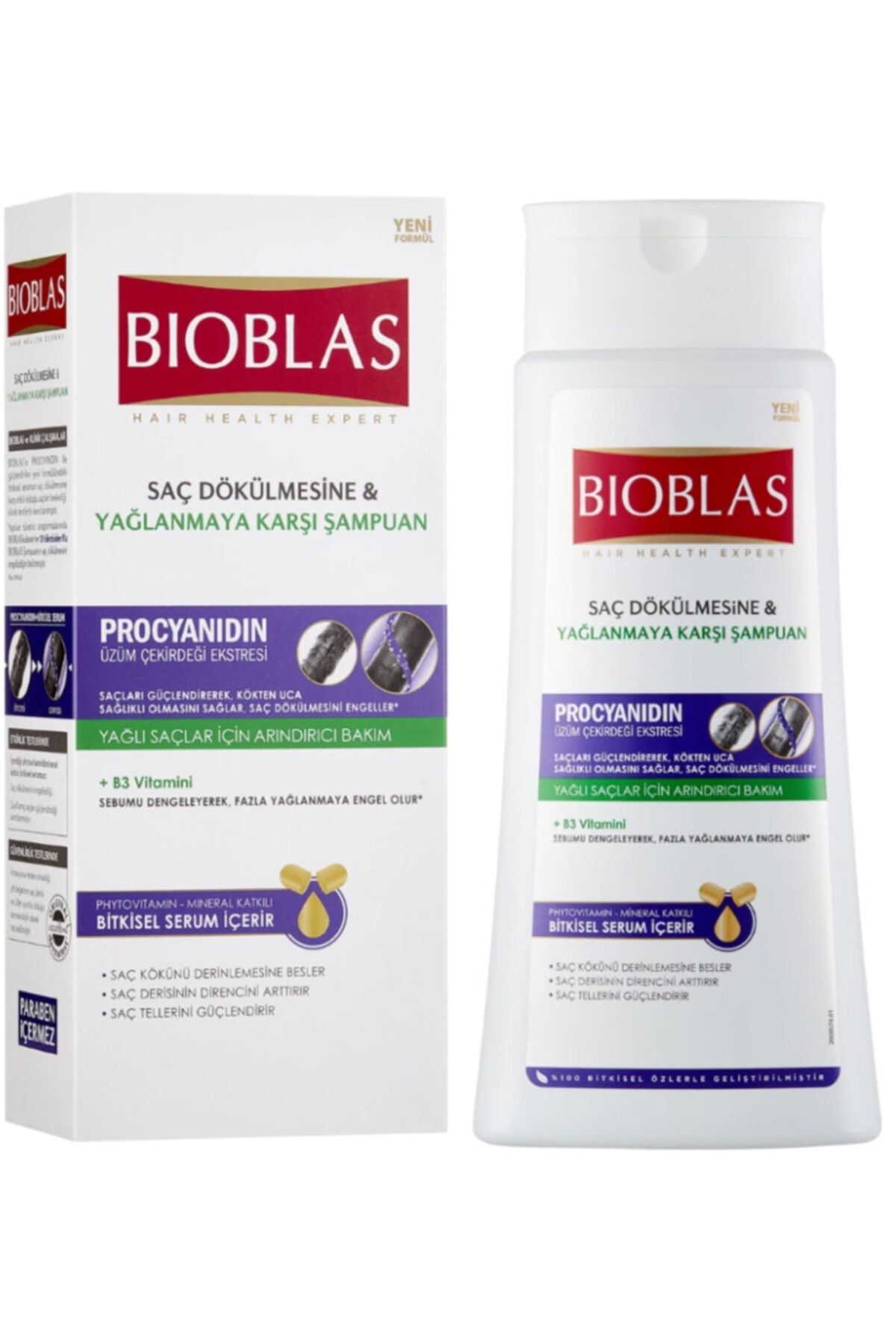 Bioblas Procyanidin Saç Dökülmesine & Yağlanmaya Karşı Şampuan 360 Ml