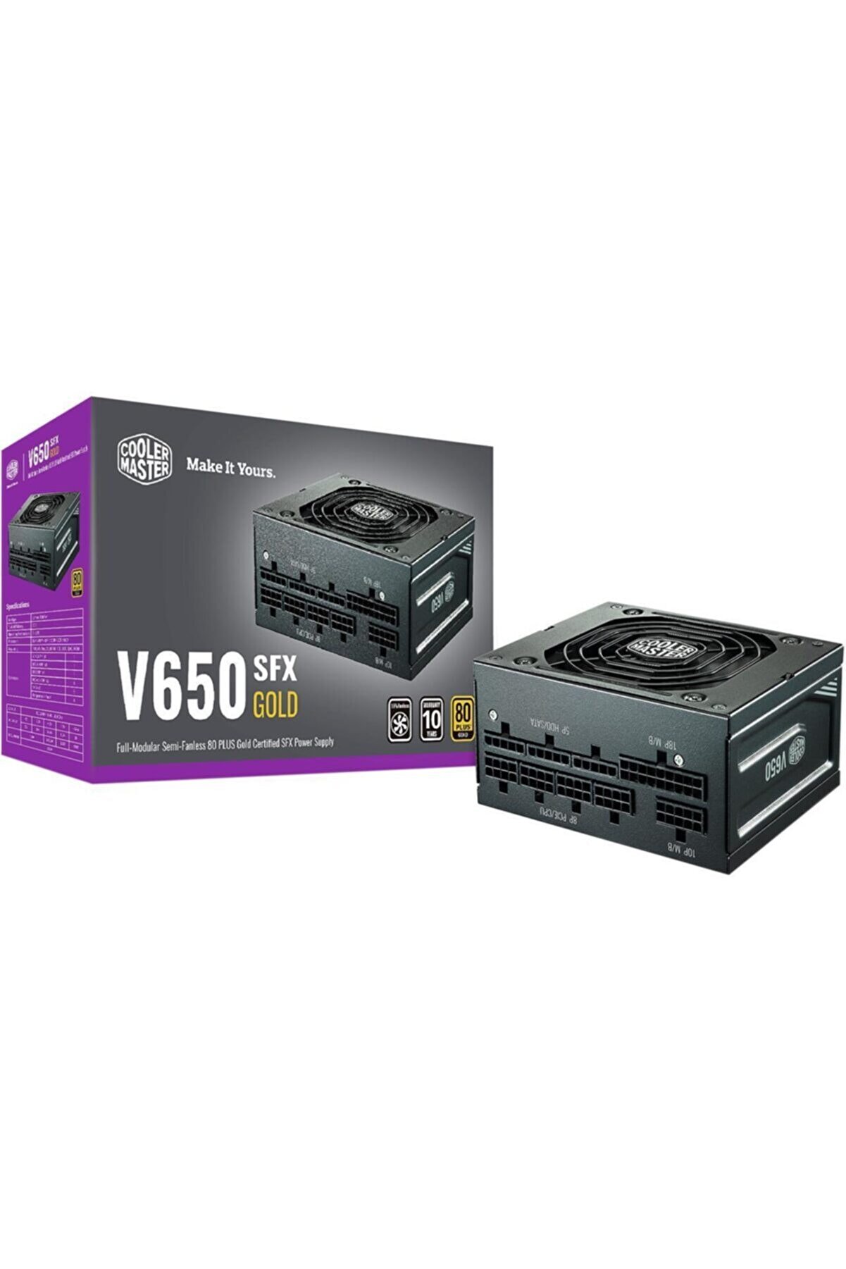 Cooler Master 650w 80 Plus Gold Full modular Sfx atx Power Supply Pc