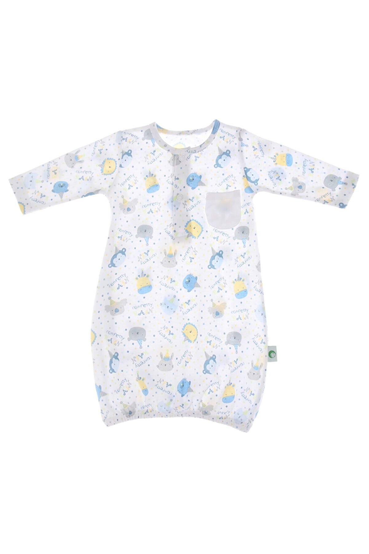 babynightstore Desenli 100 Pamuklu Cep Detaylı Bebek Uyku