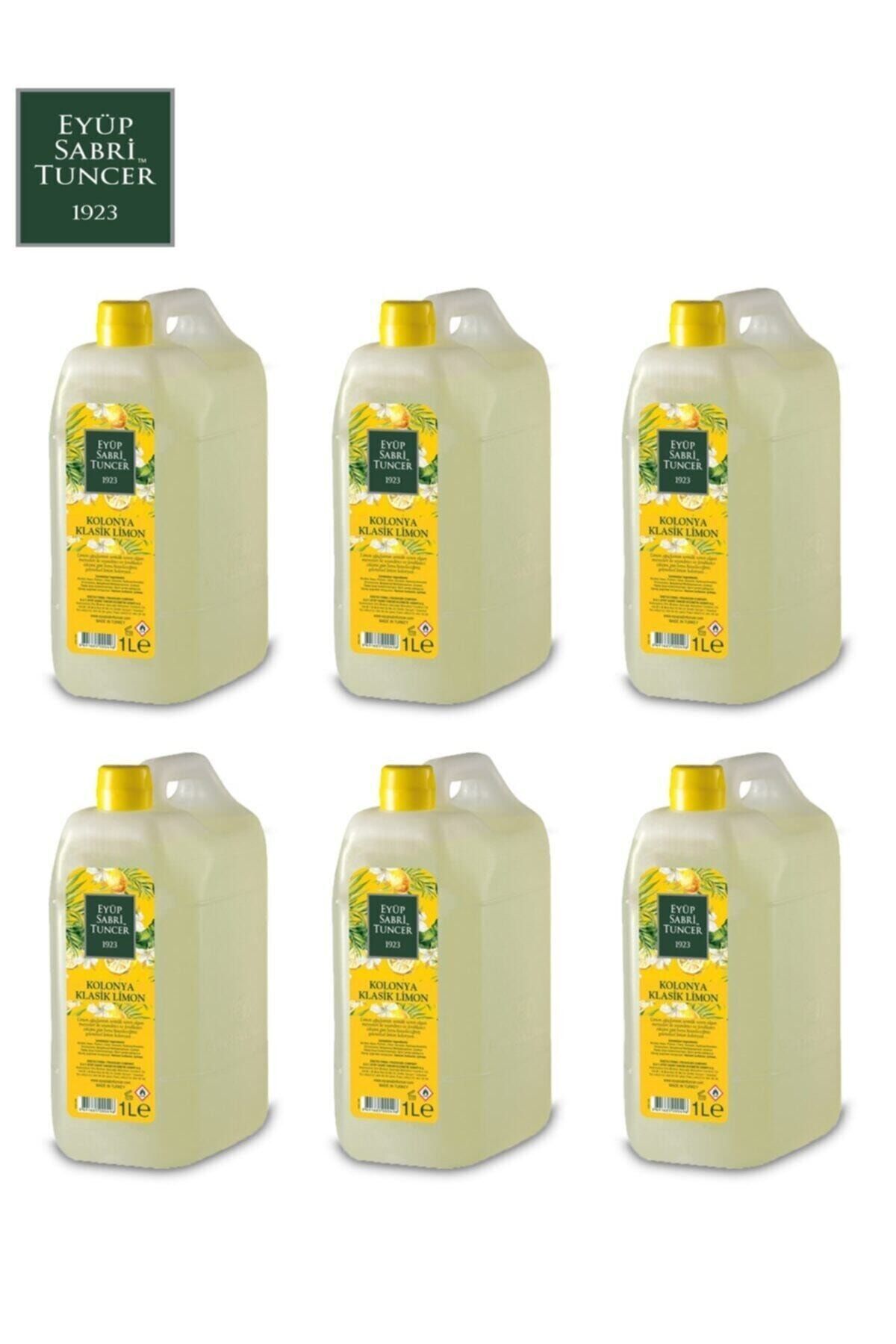 Eyüp Sabri Tuncer Limon Kolonyası | 1 Litre ( Pvc Şişe - 80 Derece ) X 6 Adet