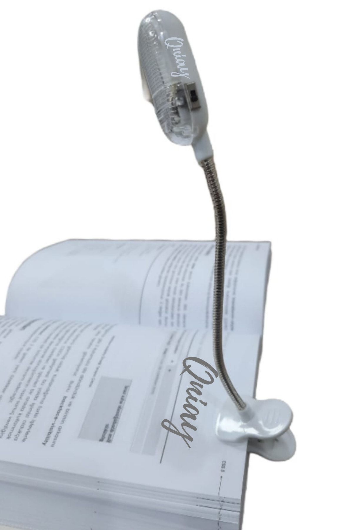 QNİAY Kıskaçlı Led Masa Lambası Yeni Kitap Okuma Işığı Spirali Kıskaçlı Led Lamba ( Pil Hediyeli)
