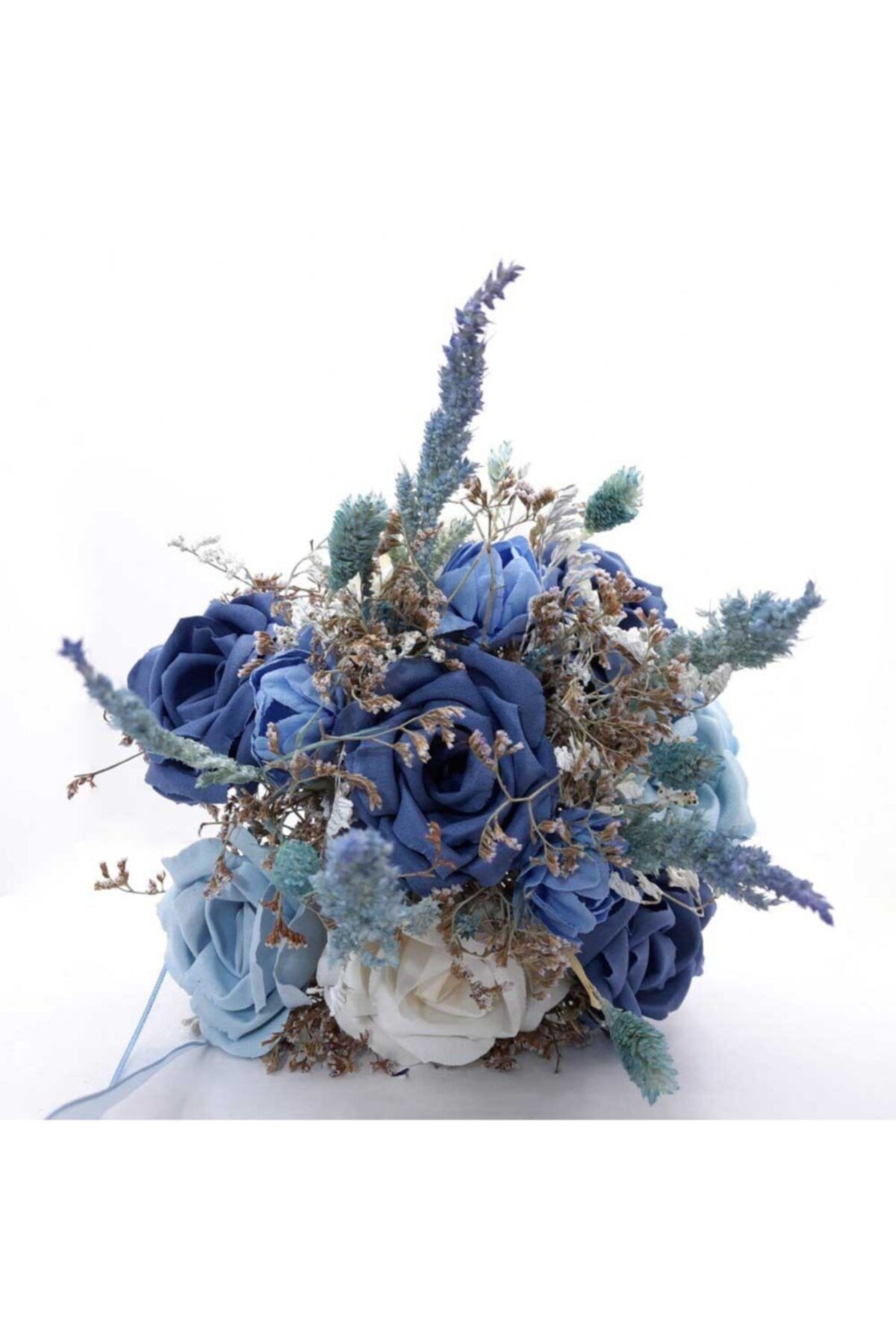 Genel Markalar Mavi Gelin Çiçeği - Mükemmel Gelin Buketi - Söz Kına Nişan Düğün Hazırlığı Malzemeler